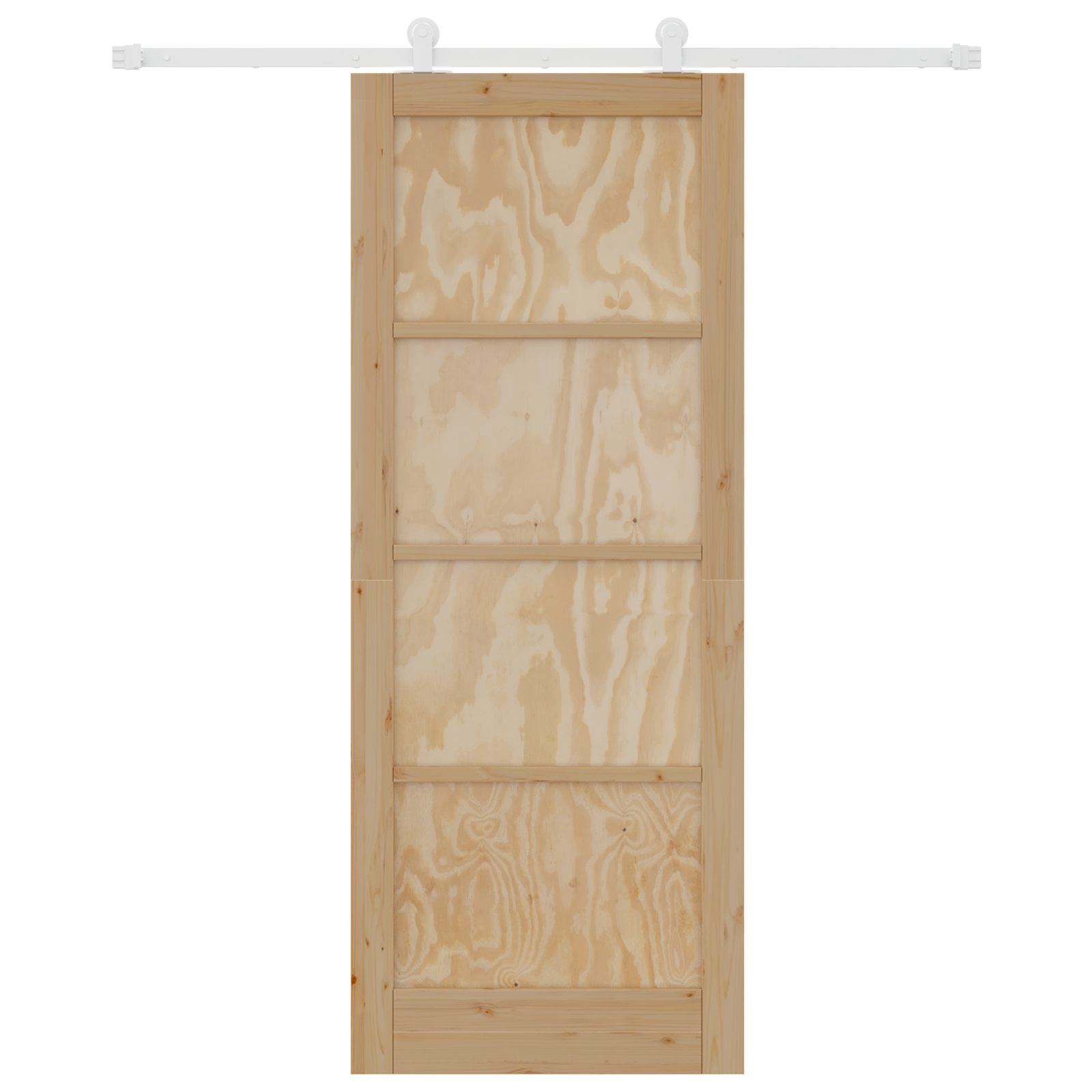 Sliding Door with Hardware Set 83x211 cm Solid Wood Pine - Image 4