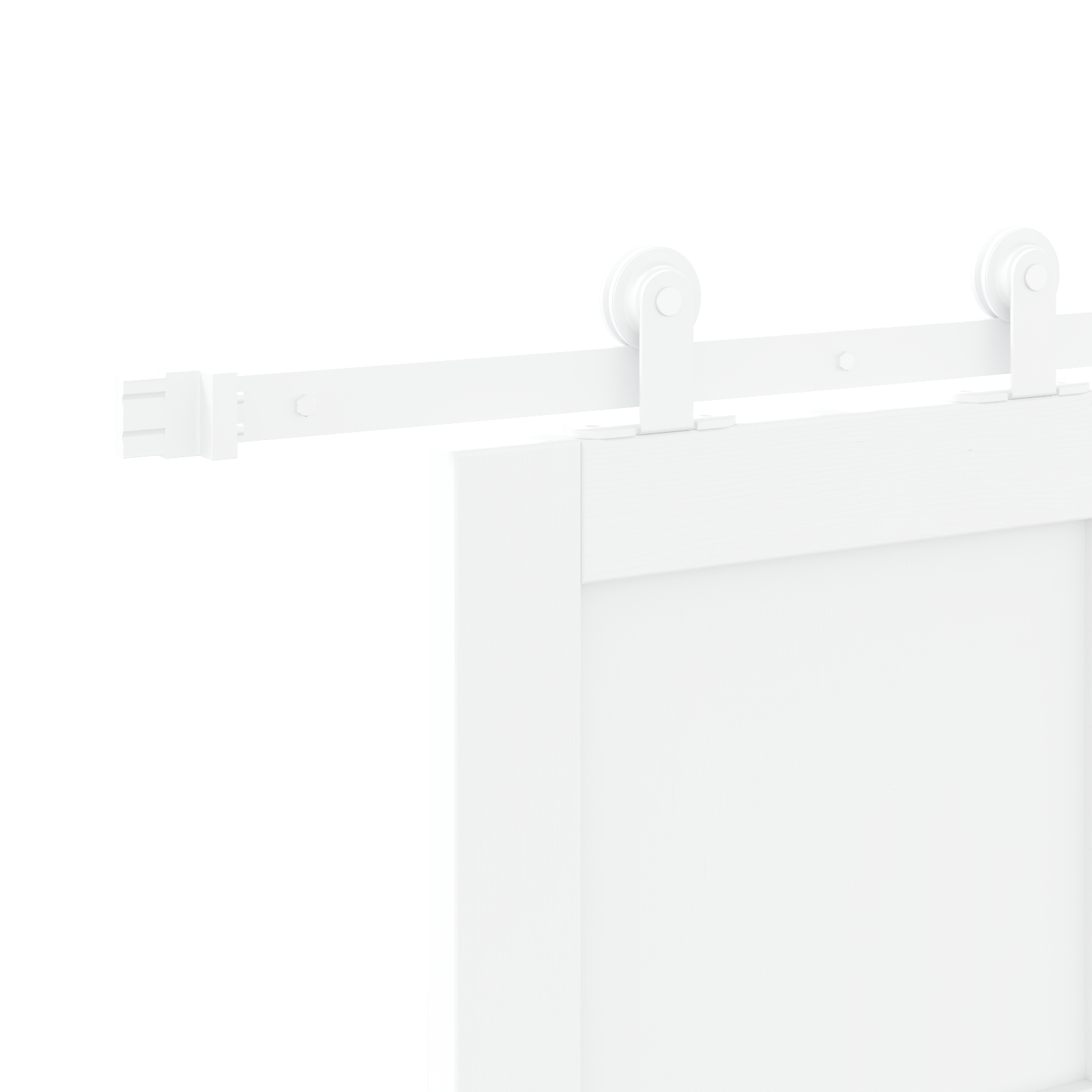 Sliding Door with Hardware Set White 83x232 cm Solid Wood Pine - Image 10