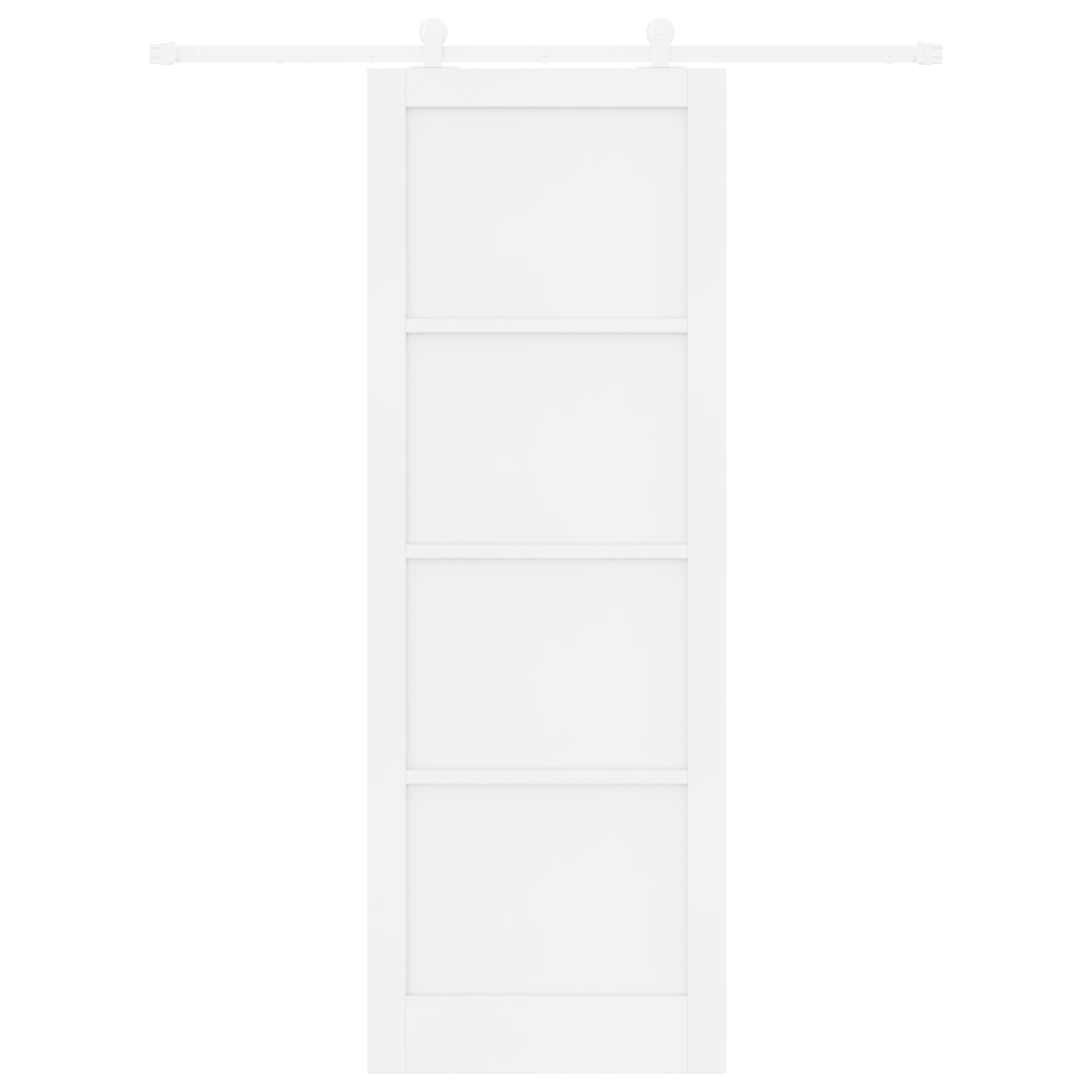 Sliding Door with Hardware Set White 83x232 cm Solid Wood Pine - Image 4