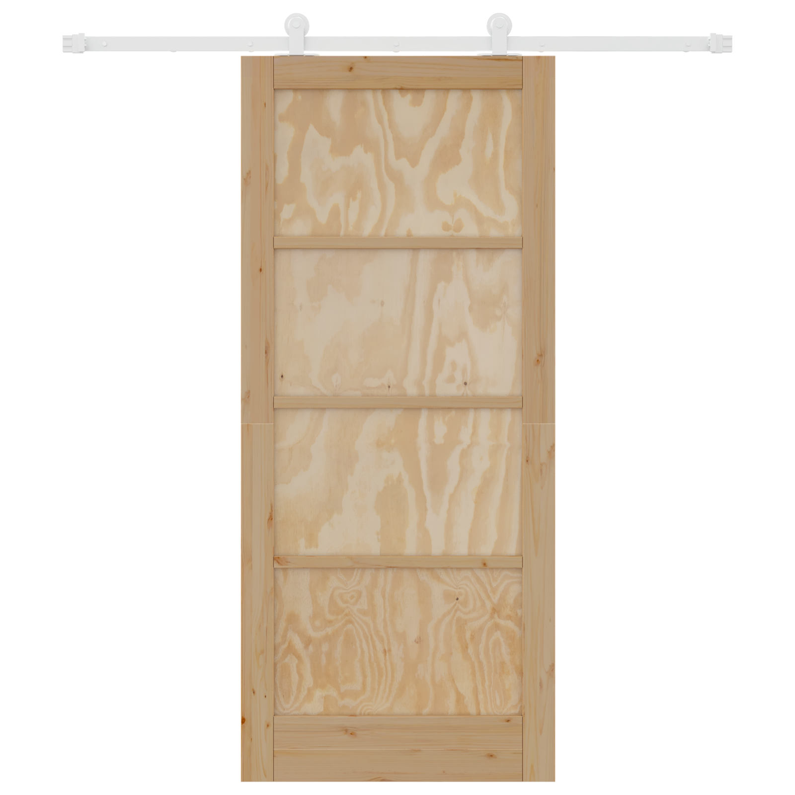 Sliding Door with Hardware Set 86x198.5 cm Solid Wood Pine - Image 4