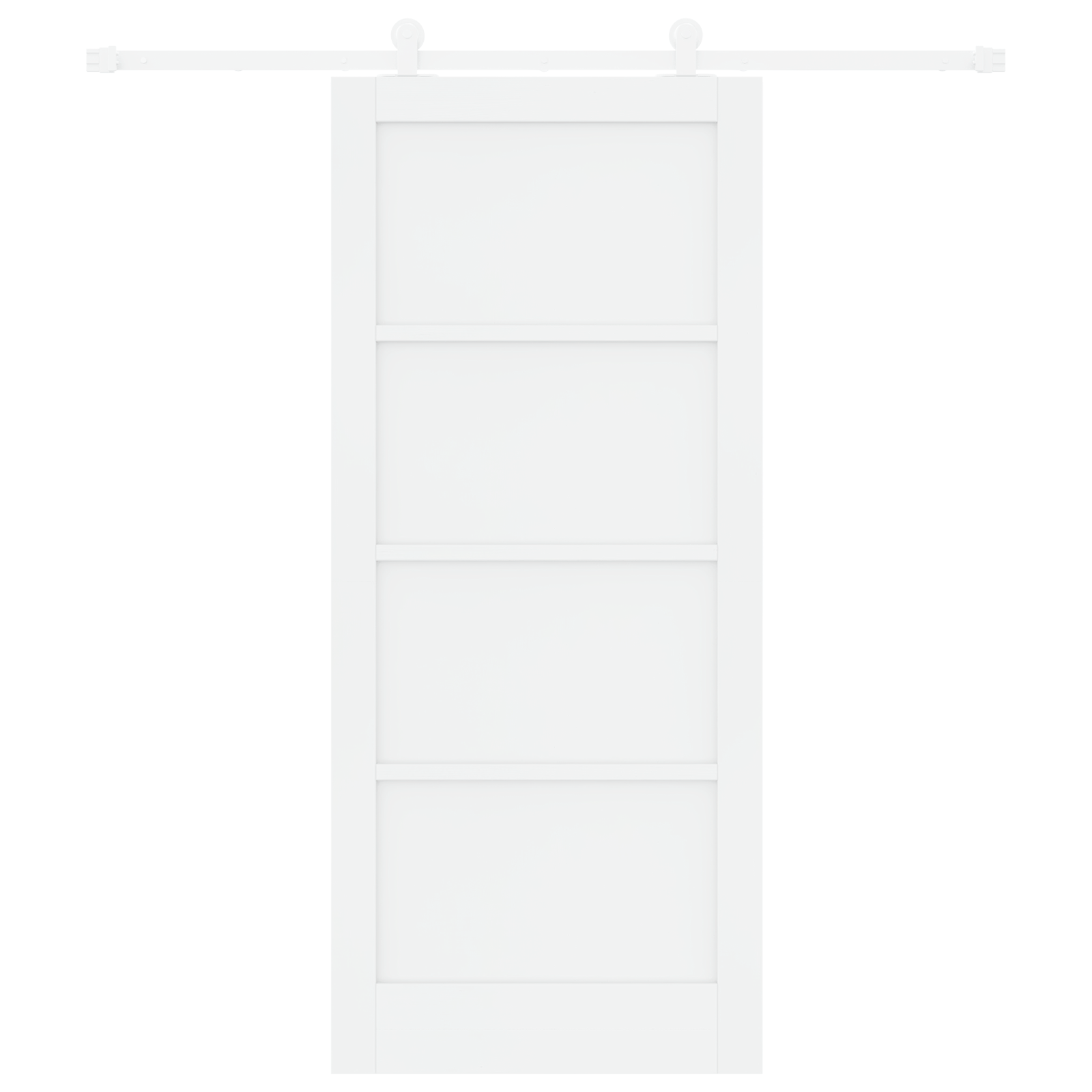 Sliding Door with Hardware Set White 86x198.5 cm Solid Wood Pine - Image 4