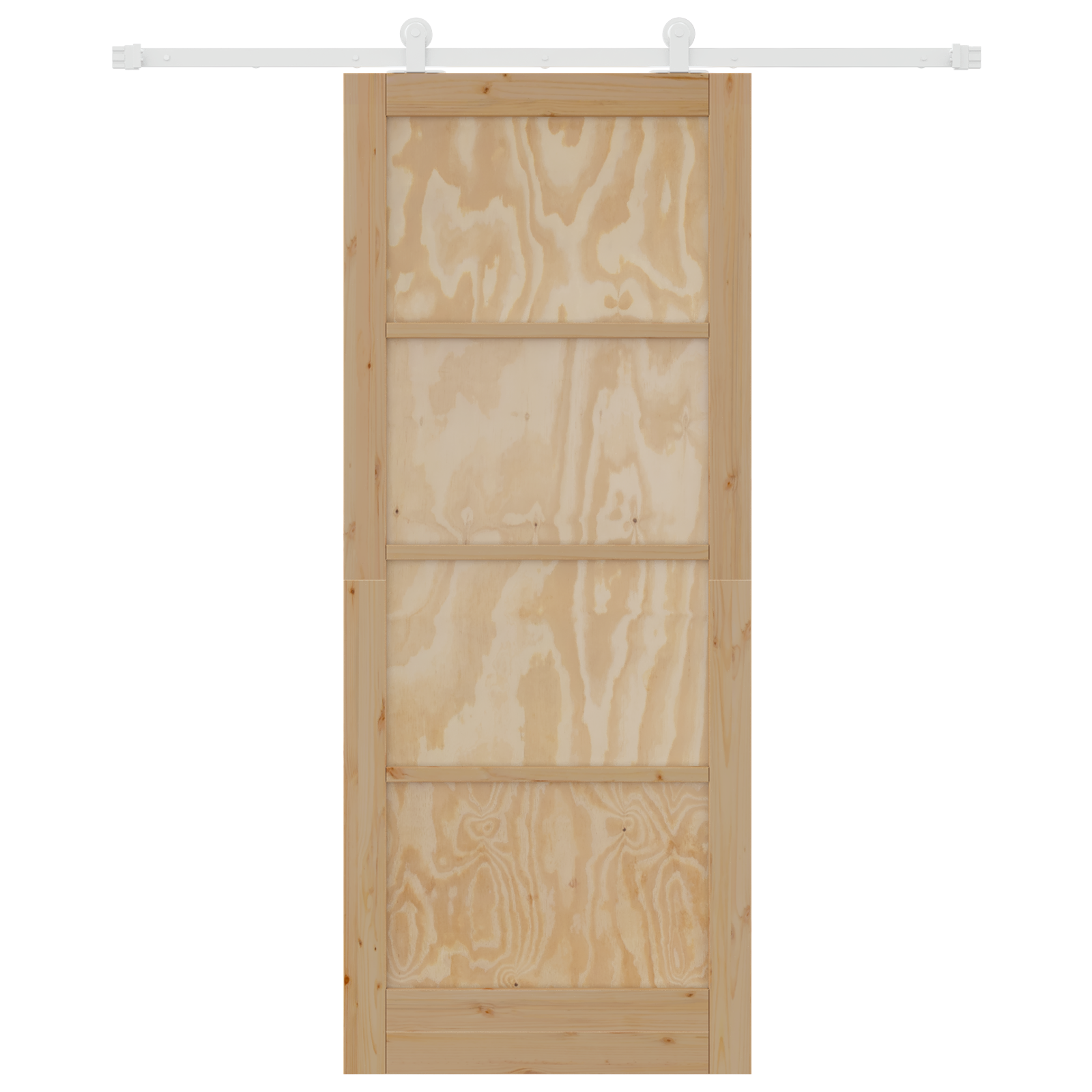 Sliding Door with Hardware Set 86x211 cm Solid Wood Pine - Image 4