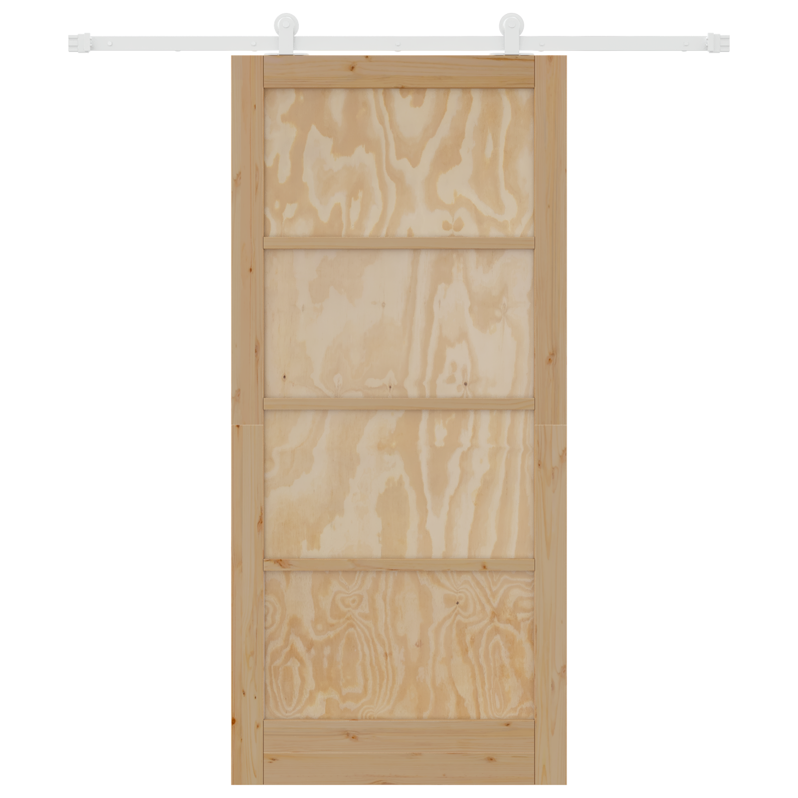 Sliding Door with Hardware Set 93x202 cm Solid Wood Pine - Image 4
