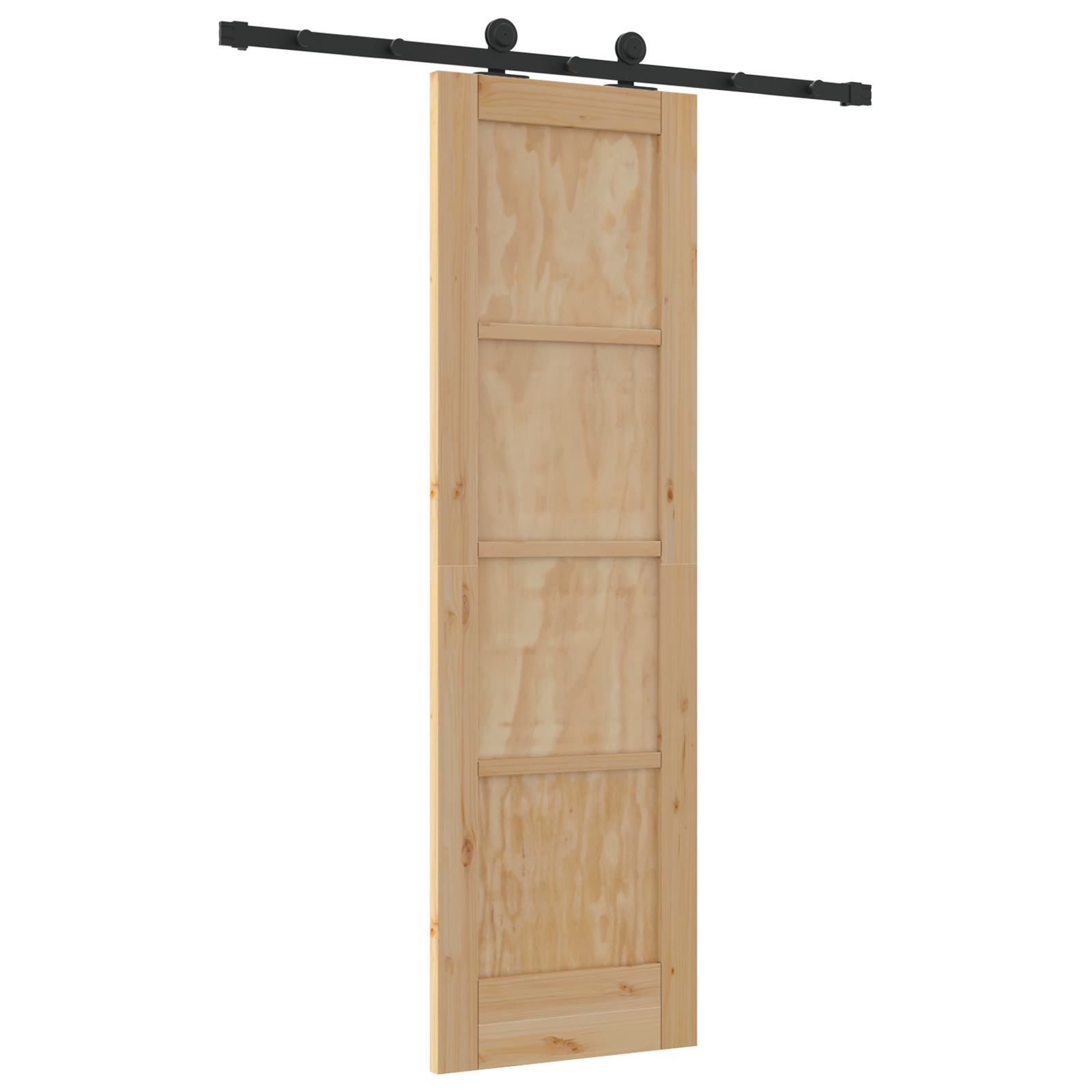 Sliding Door with Hardware Set 'ORKDAL'Solid Wood Pine - Image 6