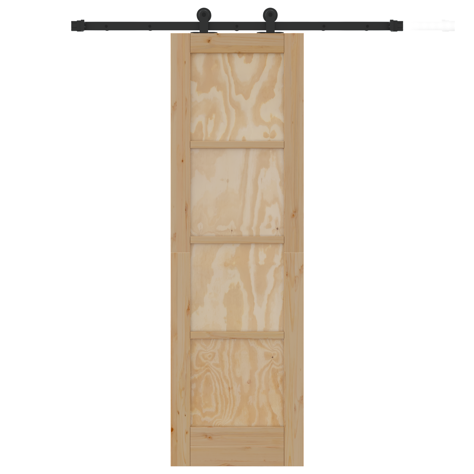 Sliding Door with Hardware Set 'ORKDAL'Solid Wood Pine - Image 4