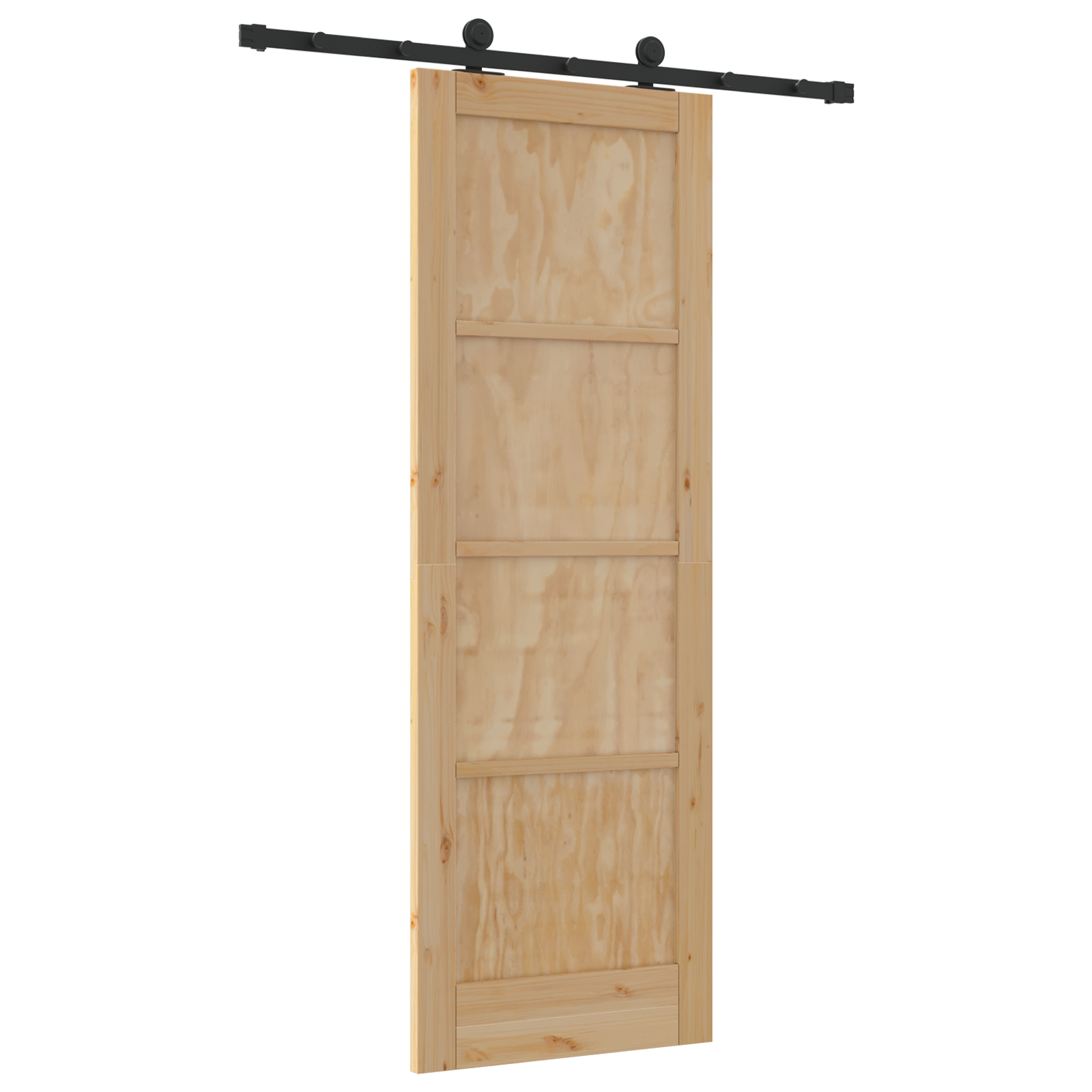 Sliding Door with Hardware Set 'ORKDAL'Solid Wood Pine - Image 6