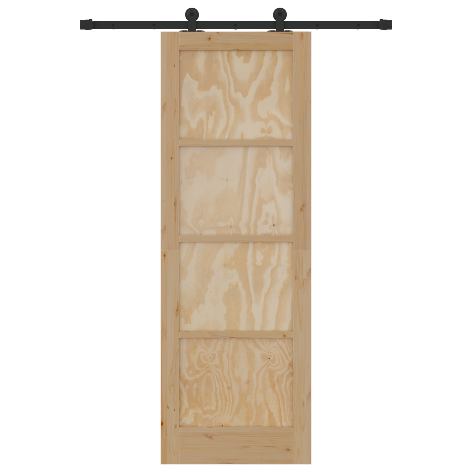 Sliding Door with Hardware Set 'ORKDAL'Solid Wood Pine - Image 4