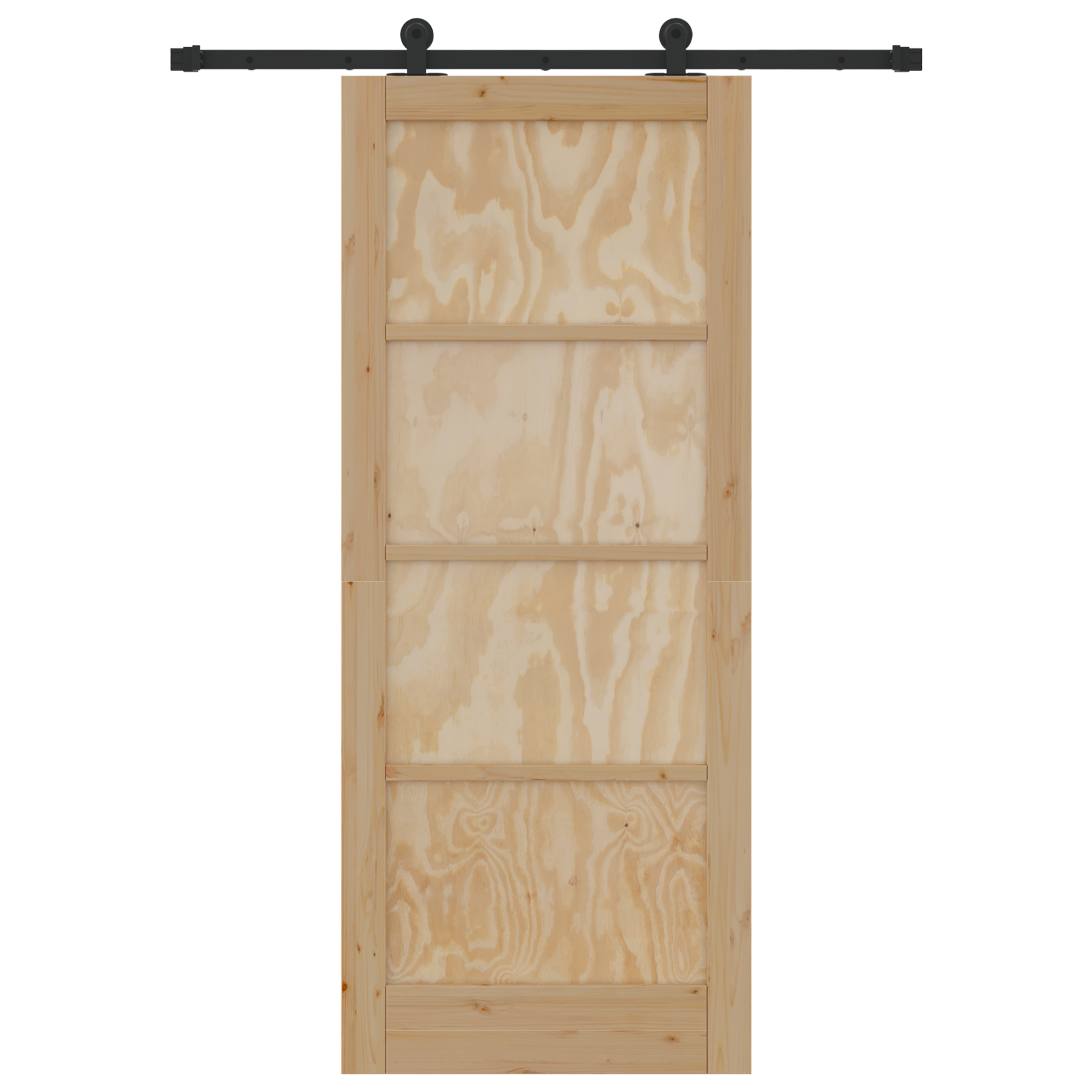 Sliding Door with Hardware Set 'ORKDAL'Solid Wood Pine - Image 4