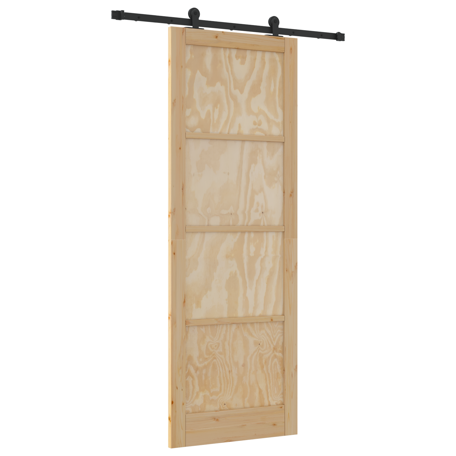 Sliding Door with Hardware Set 'ORKDAL'Solid Wood Pine - Image 2