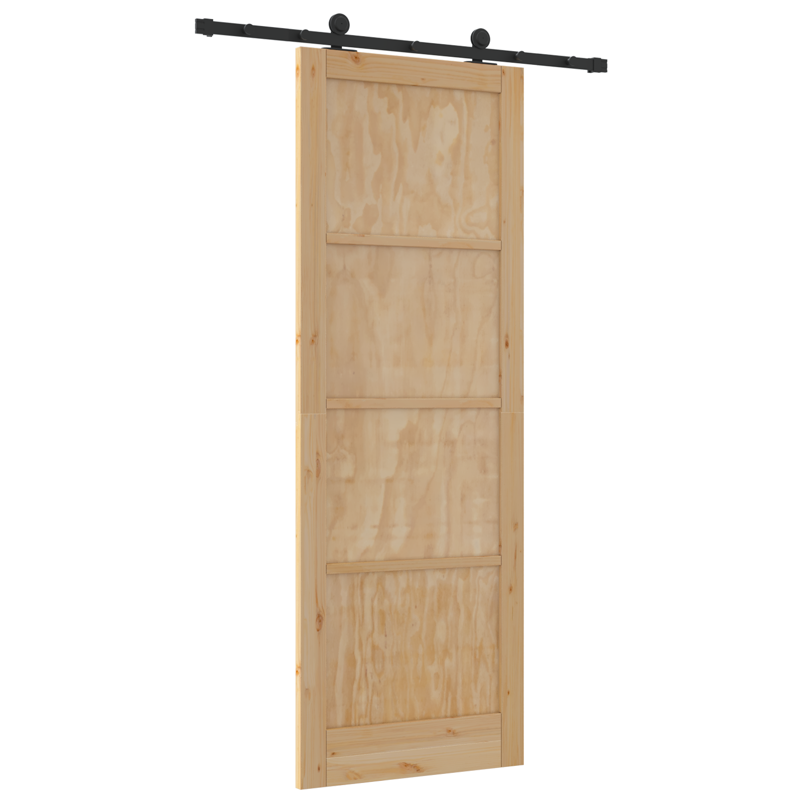 Sliding Door with Hardware Set 'ORKDAL'Solid Wood Pine - Image 6