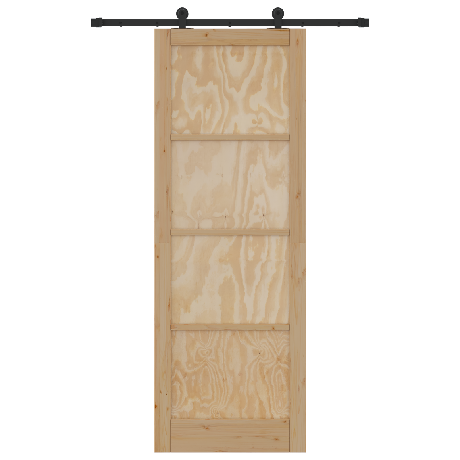 Sliding Door with Hardware Set 'ORKDAL'Solid Wood Pine - Image 4