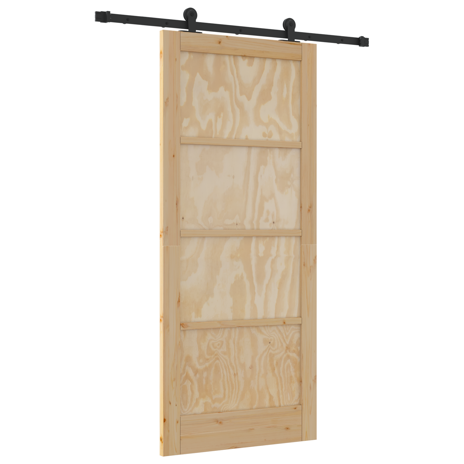 Sliding Door with Hardware Set "ORKDAL" Solid Wood Pine - Image 2