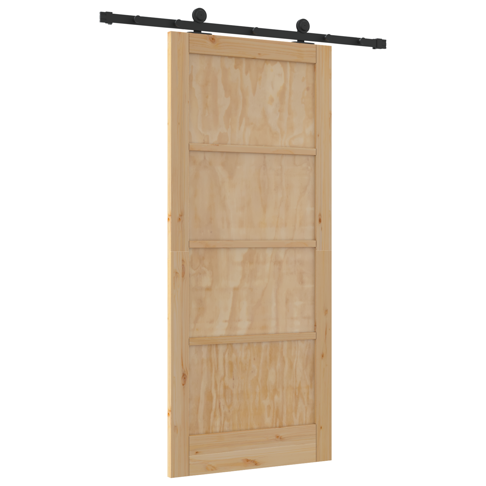 Sliding Door with Hardware Set "ORKDAL" Solid Wood Pine - Image 6