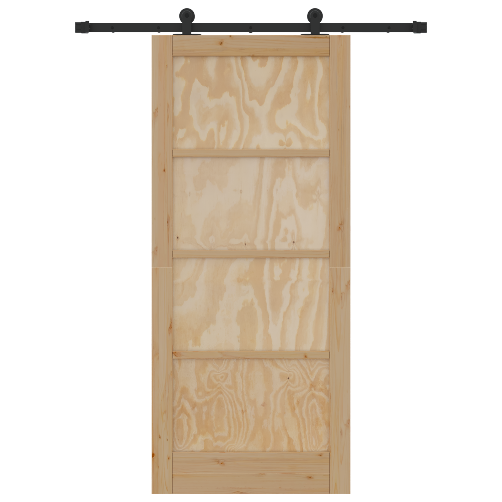 Sliding Door with Hardware Set "ORKDAL" Solid Wood Pine - Image 4