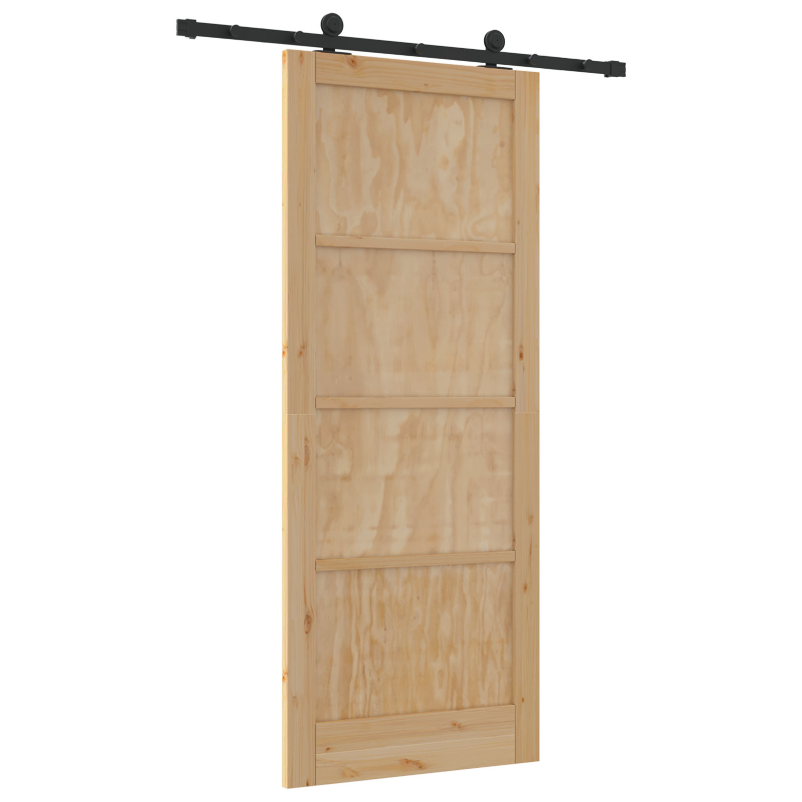 Sliding Door with Hardware Set "ORKDAL" Solid Wood Pine - Image 6
