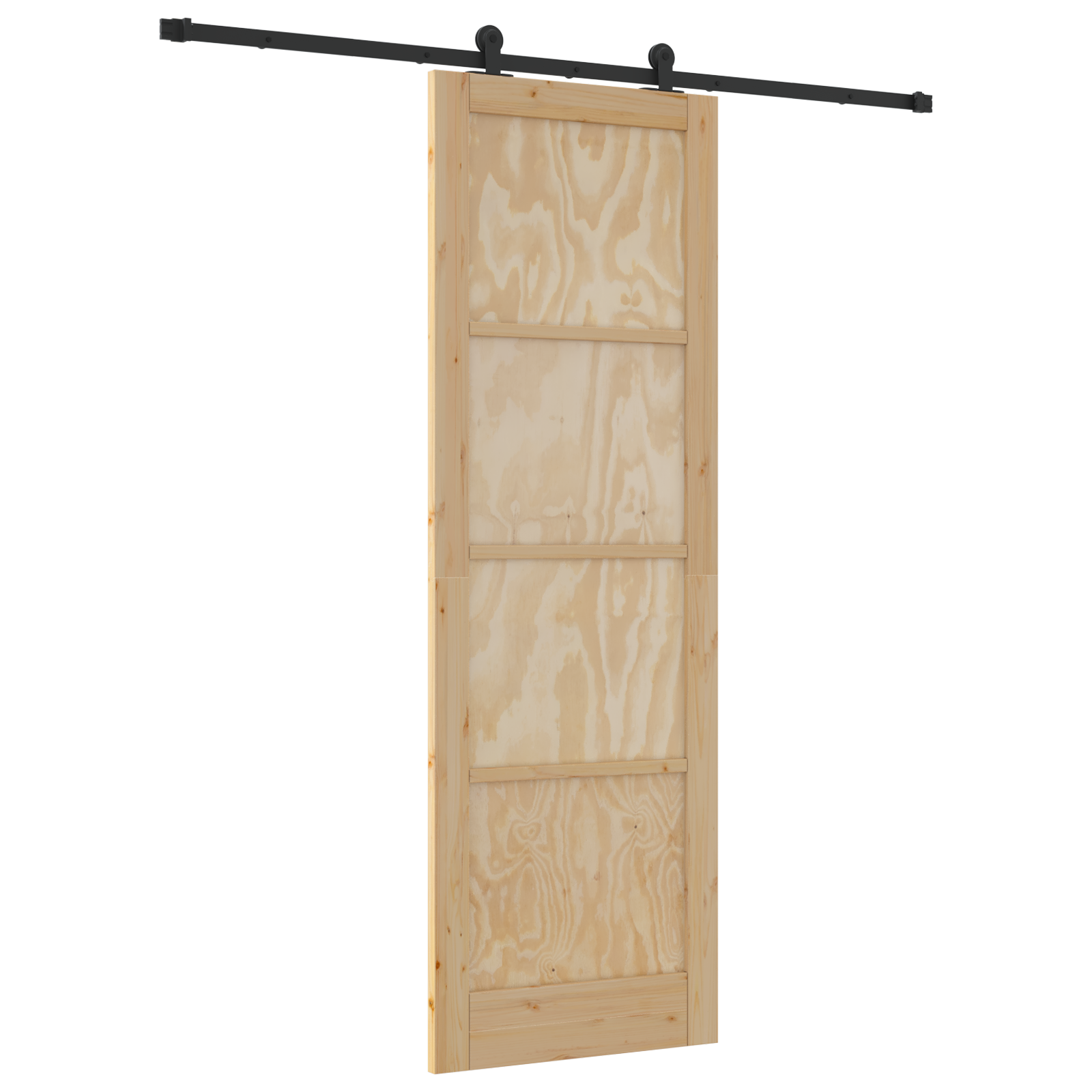 Sliding Door with Hardware Set 'ORKDAL'Solid Wood Pine - Image 2