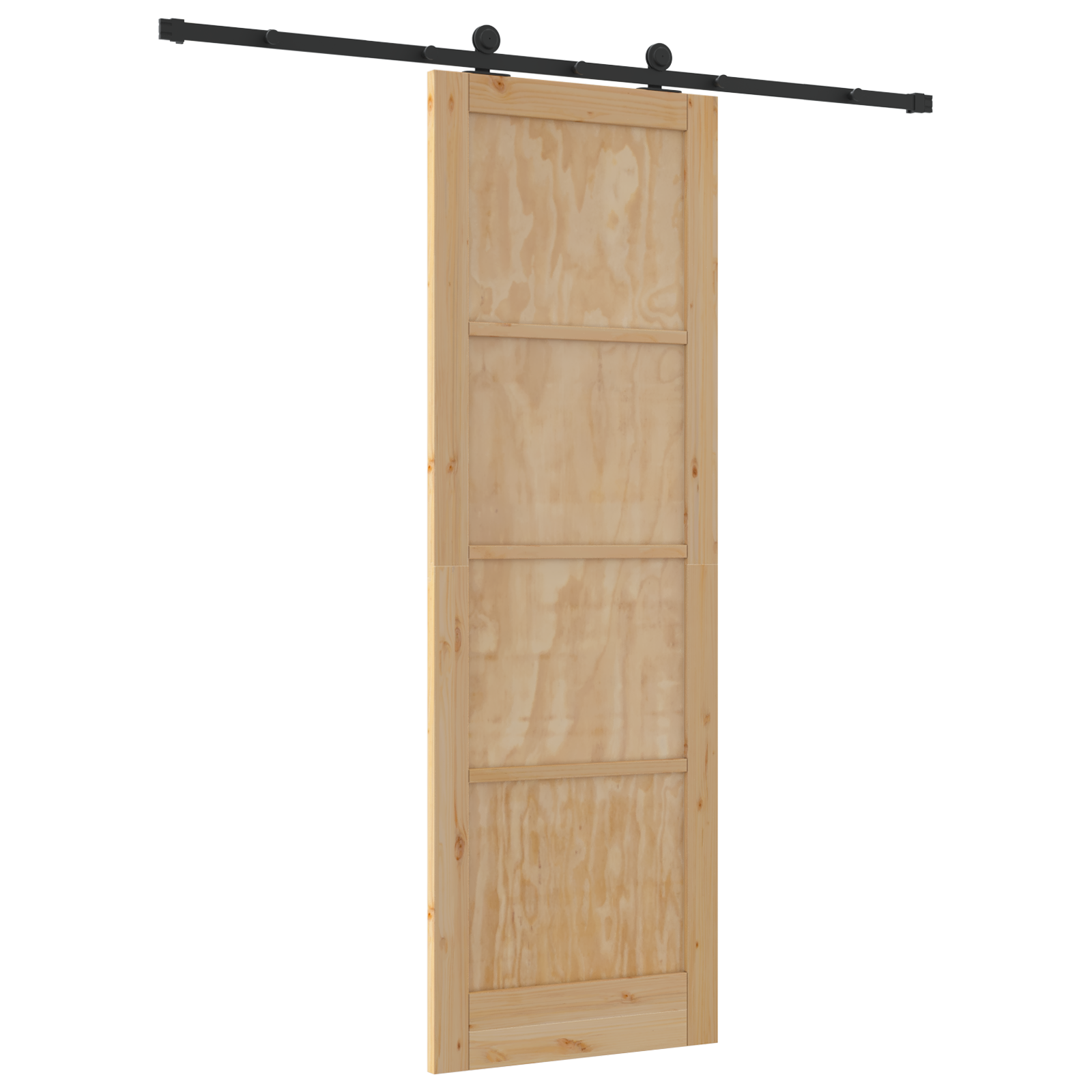 Sliding Door with Hardware Set 'ORKDAL'Solid Wood Pine - Image 6
