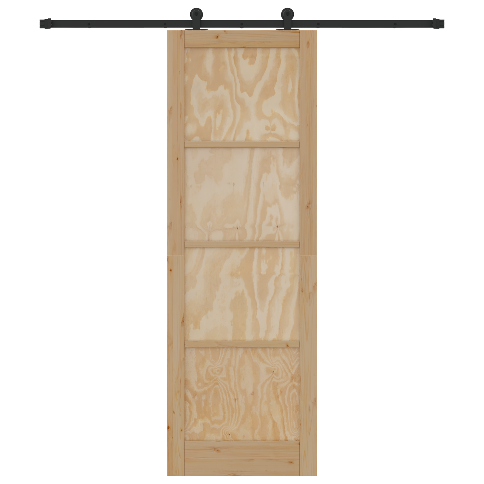 Sliding Door with Hardware Set 'ORKDAL'Solid Wood Pine - Image 4
