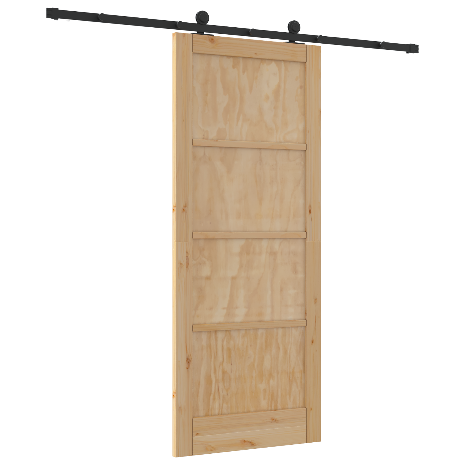Sliding Door with Hardware Set "ORKDAL" Solid Wood Pine - Image 6