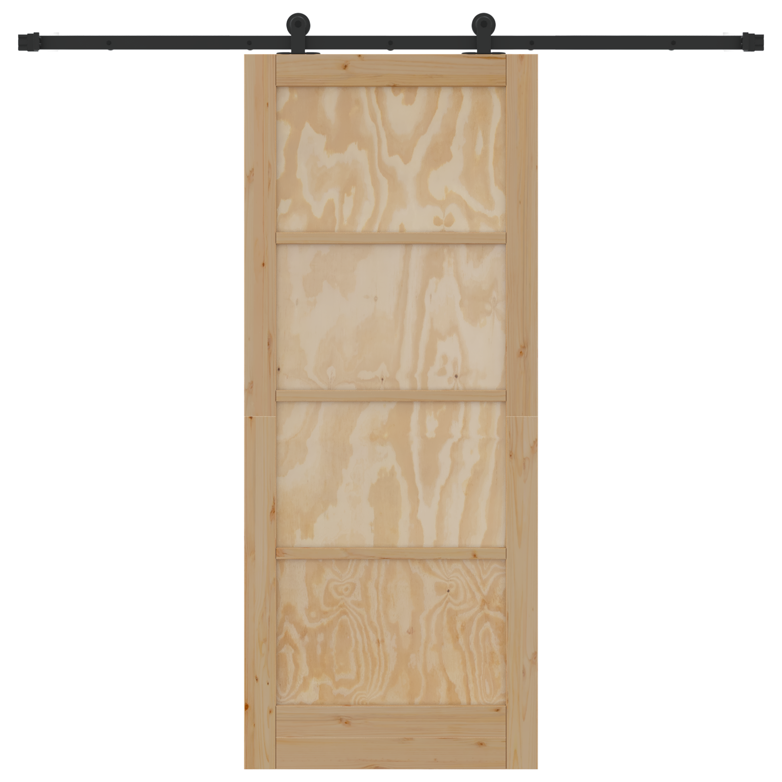 Sliding Door with Hardware Set "ORKDAL" Solid Wood Pine - Image 4