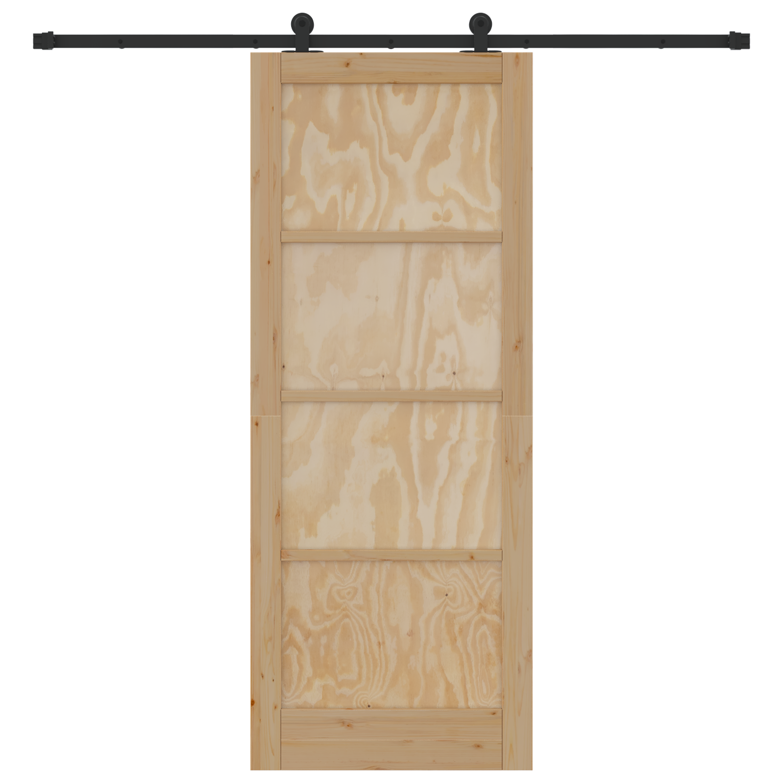 Sliding Door with Hardware Set 'ORKDAL'Solid Wood Pine - Image 4