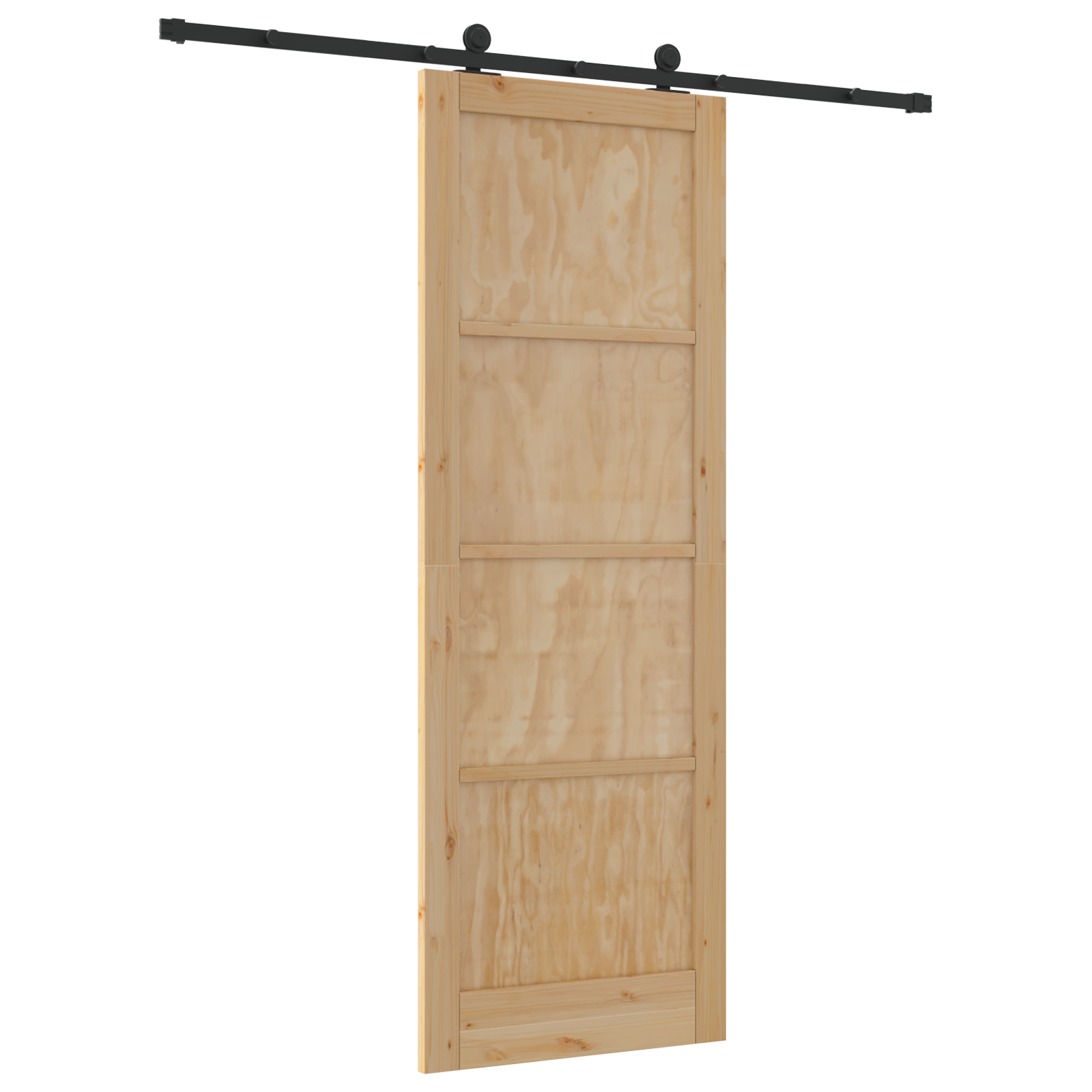 Sliding Door with Hardware Set 'ORKDAL'Solid Wood Pine - Image 6