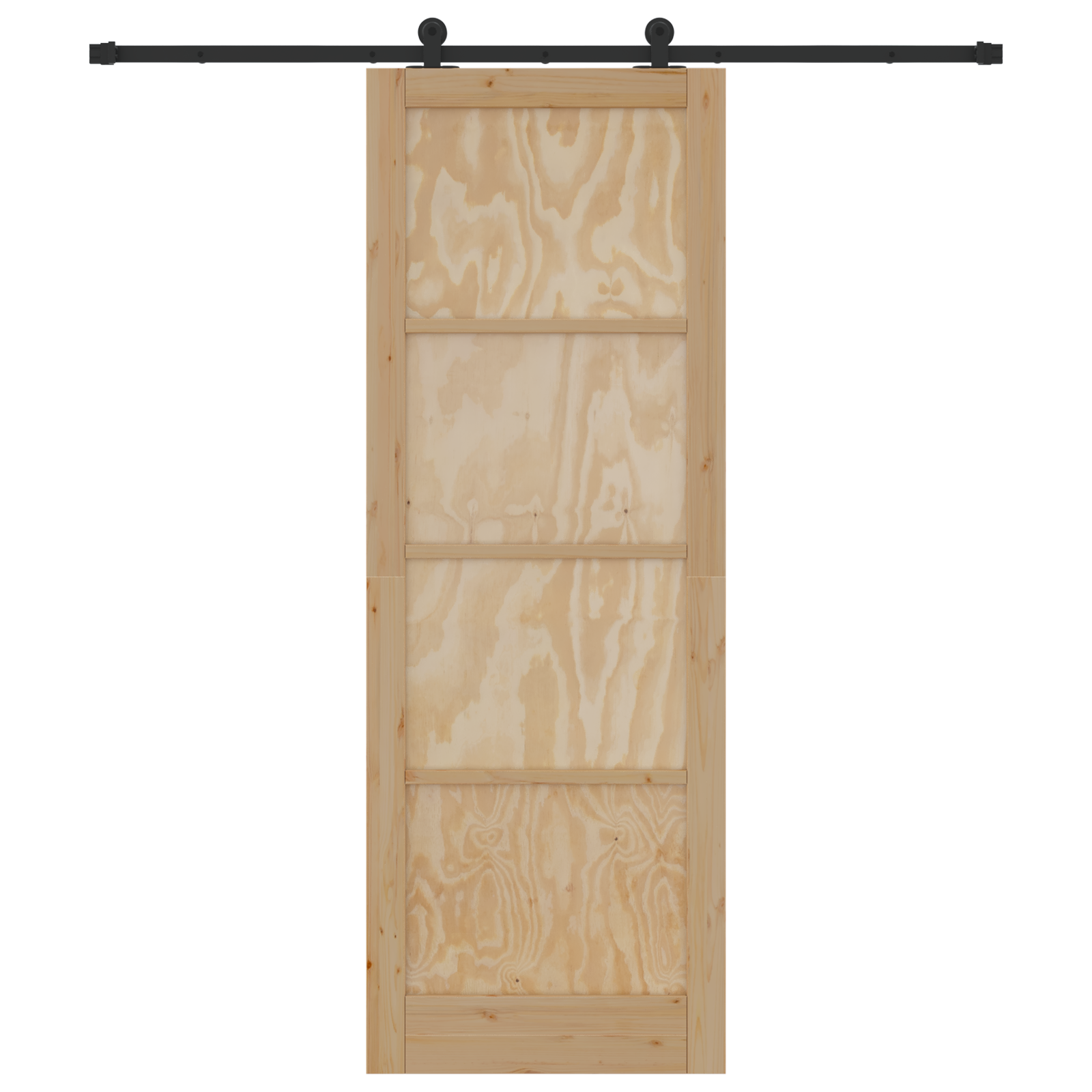 Sliding Door with Hardware Set 'ORKDAL'Solid Wood Pine - Image 4