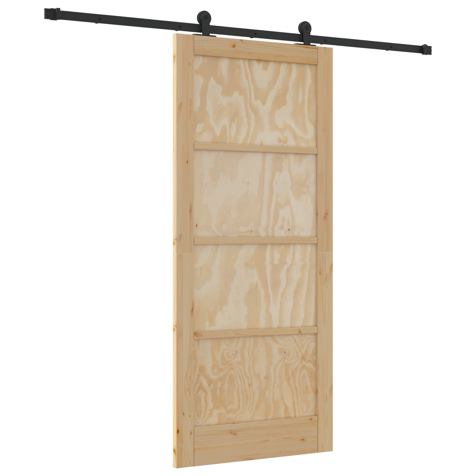 Sliding Door with Hardware Set "ORKDAL" Solid Wood Pine - Image 2