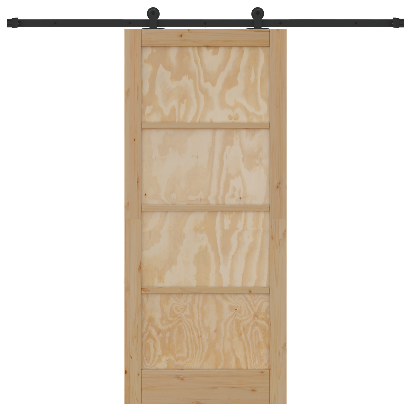 Sliding Door with Hardware Set "ORKDAL" Solid Wood Pine - Image 4