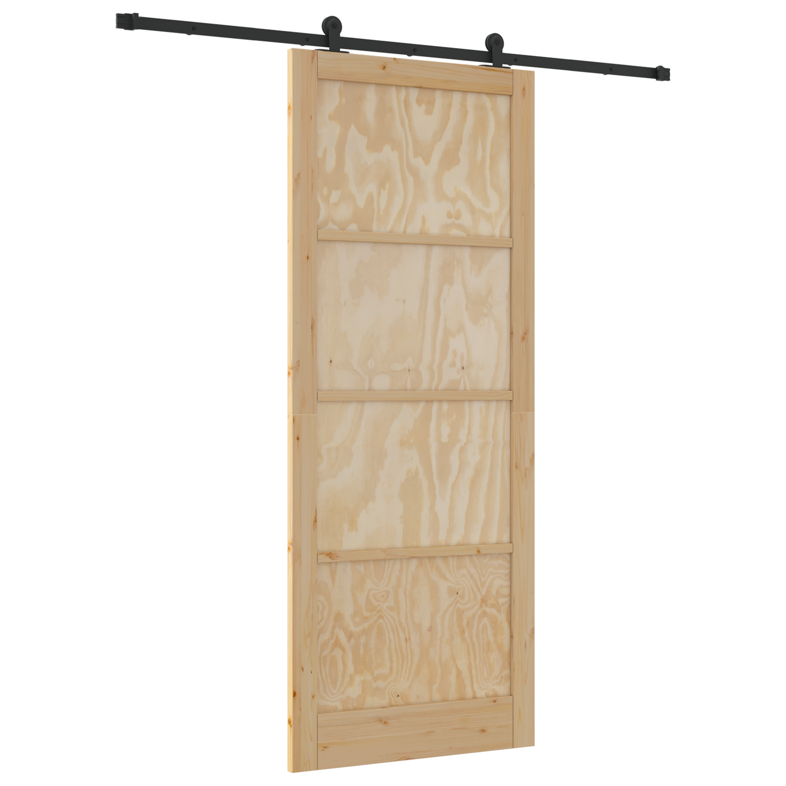 Sliding Door with Hardware Set 'ORKDAL'Solid Wood Pine - Image 2