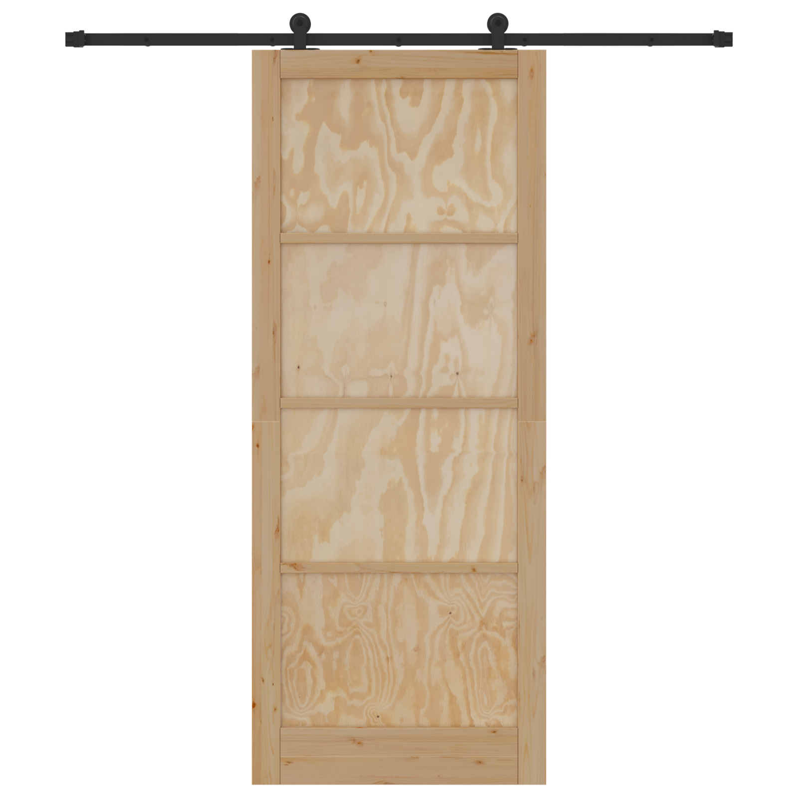 Sliding Door with Hardware Set 'ORKDAL'Solid Wood Pine - Image 4
