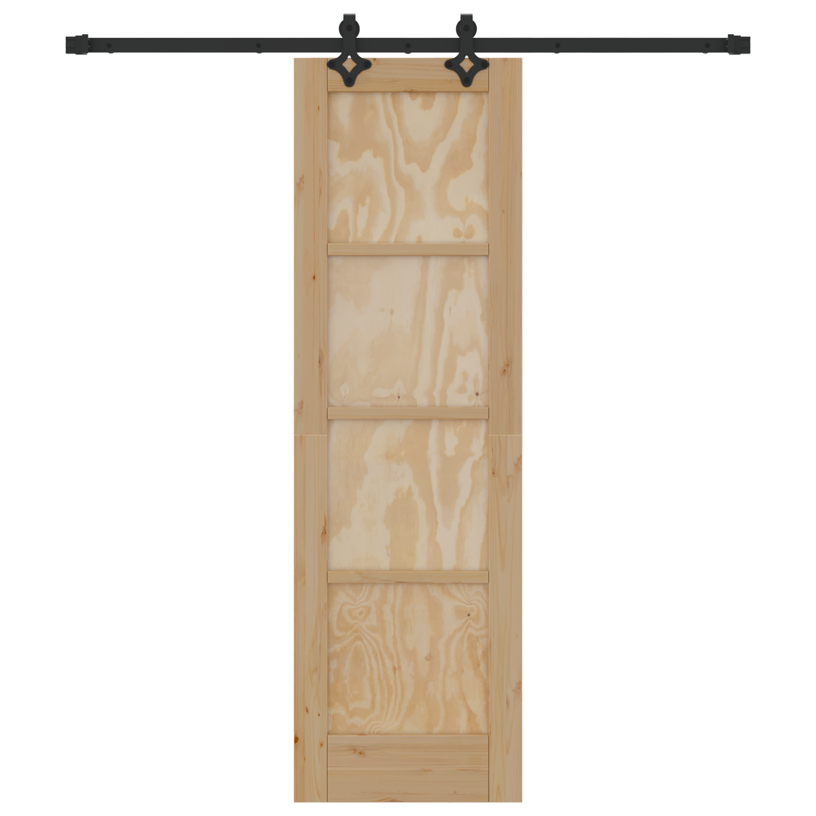 Sliding Door with Hardware Set 61x198.5 cm Solid Wood Pine - Image 4