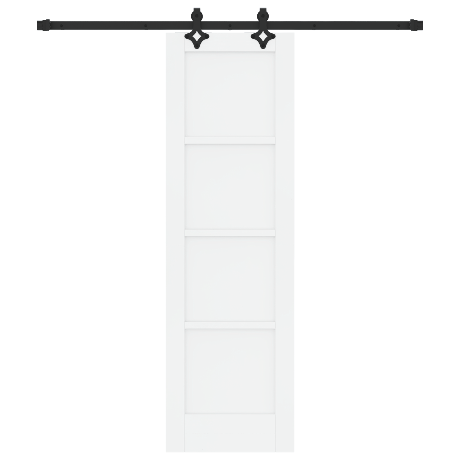 Sliding Door with Hardware Set White 61x198.5 cm Solid Wood Pine - Image 4