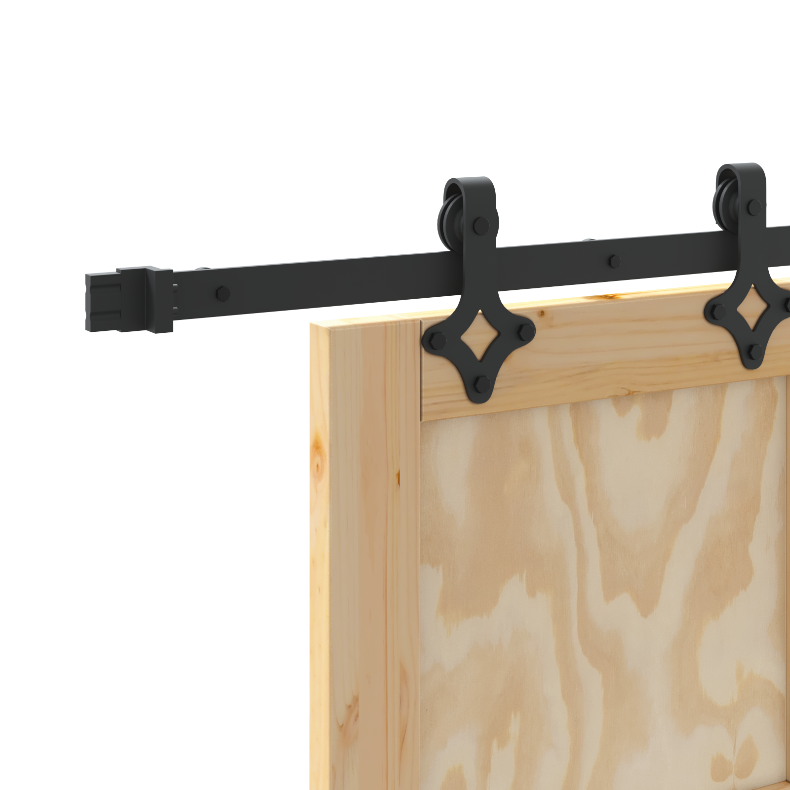 Sliding Door with Hardware Set 83x202 cm Solid Wood Pine - Image 10