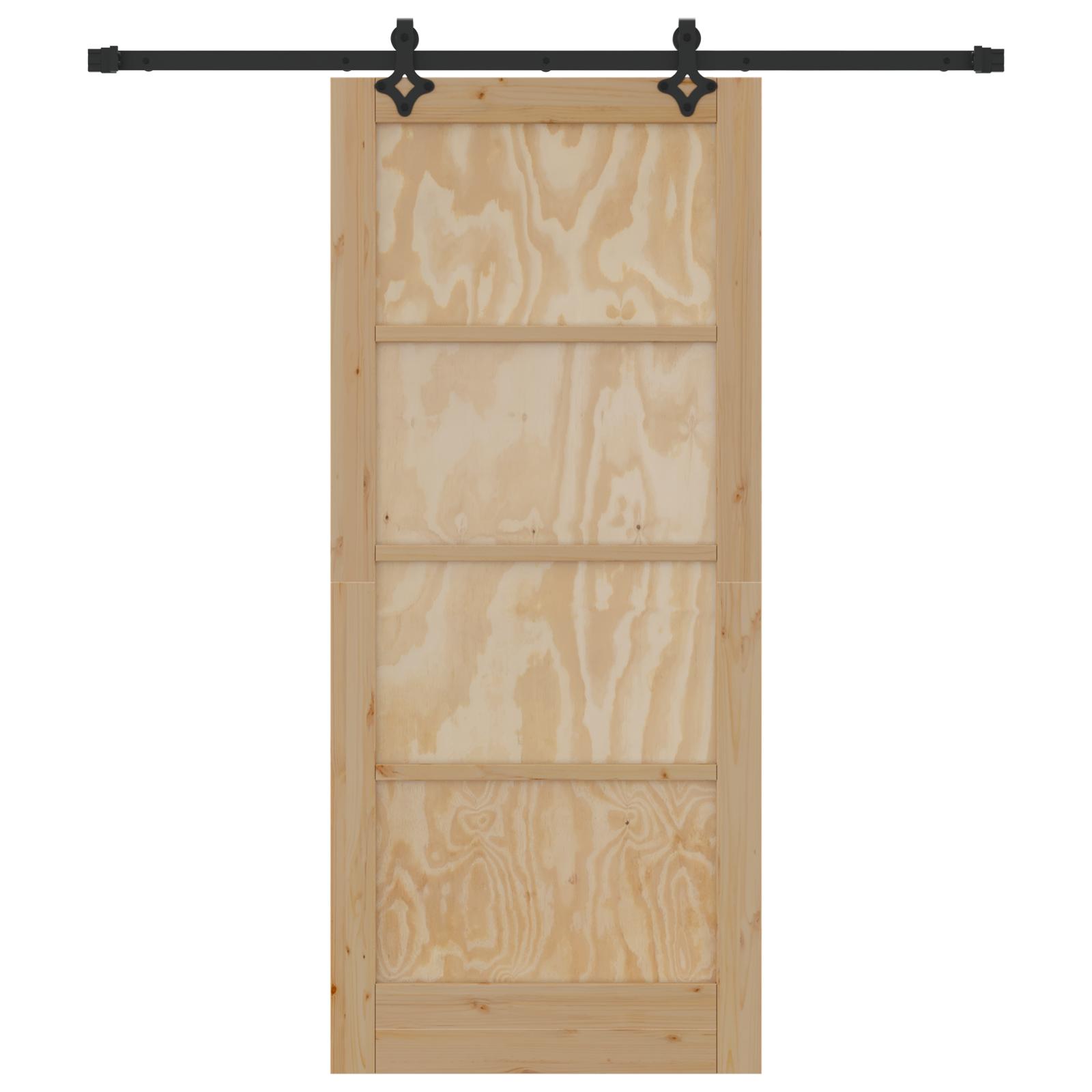 Sliding Door with Hardware Set 86x198.5 cm Solid Wood Pine - Image 4