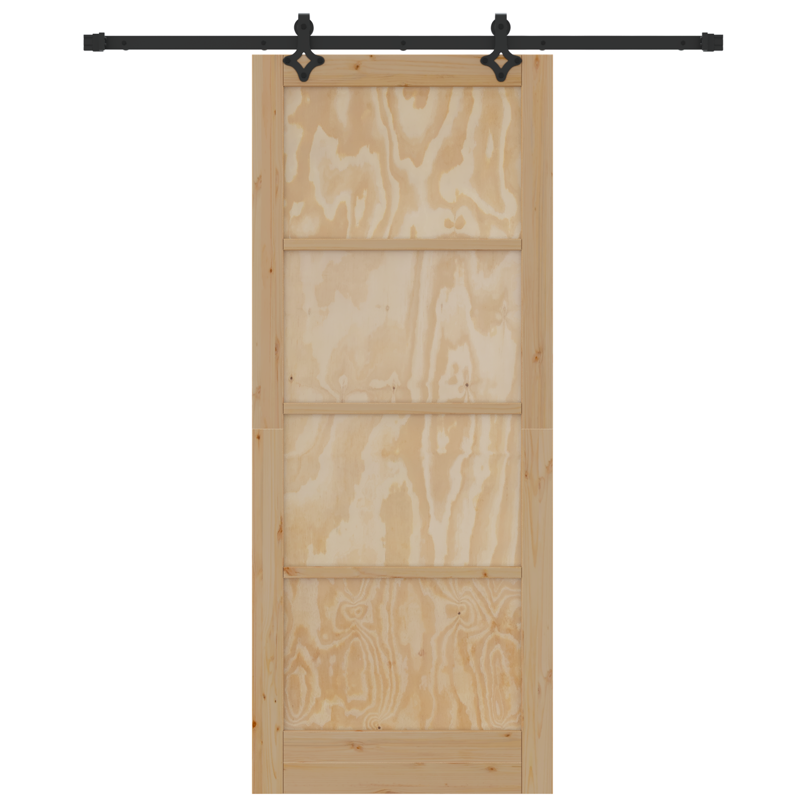 Sliding Door with Hardware Set 86x211 cm Solid Wood Pine - Image 4