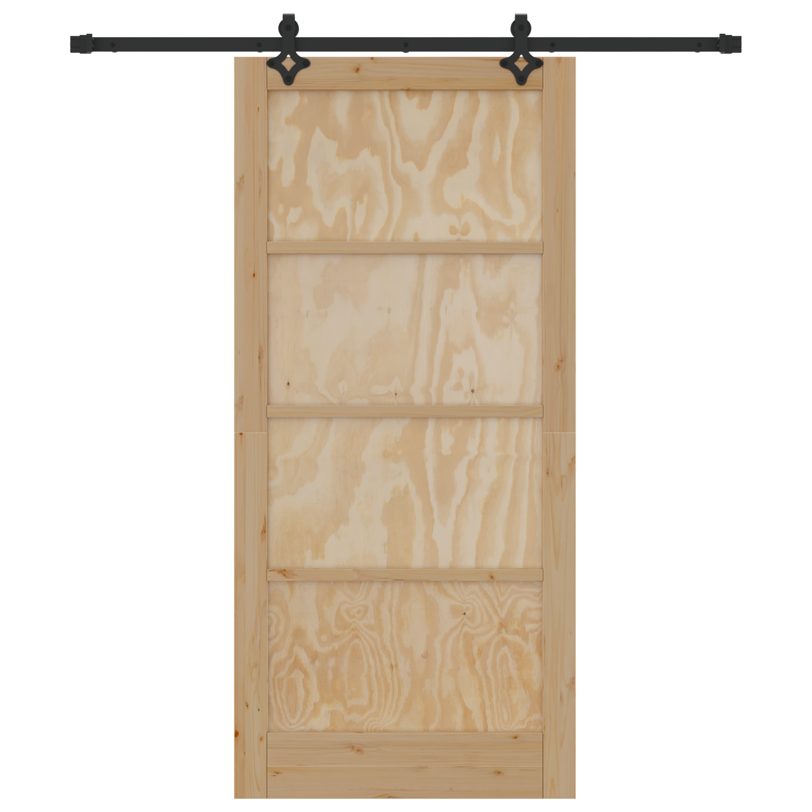 Sliding Door with Hardware Set 93x202 cm Solid Wood Pine - Image 4