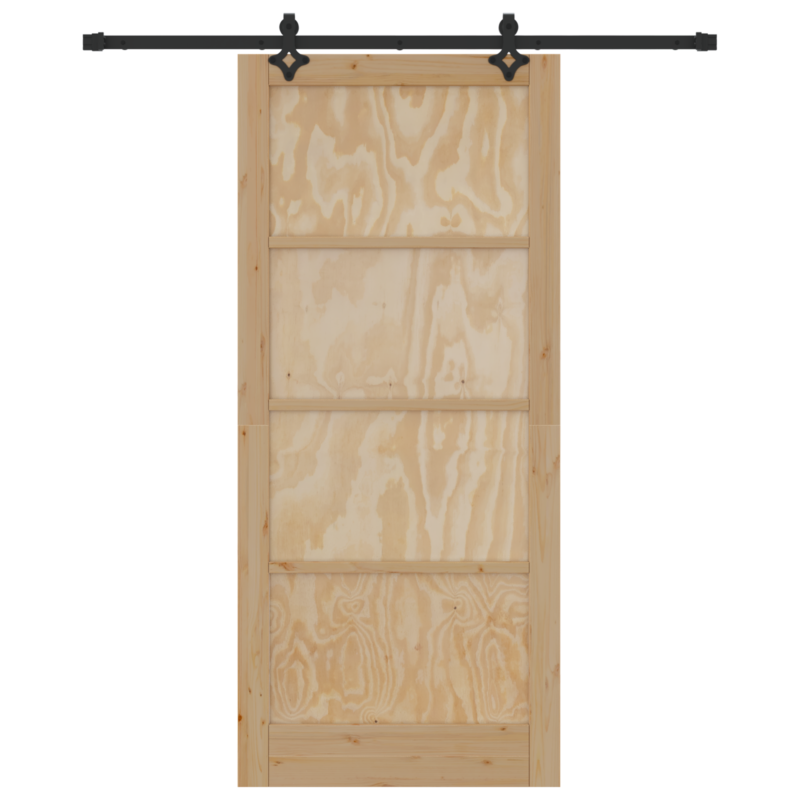 Sliding Door with Hardware Set 93x211 cm Solid Wood Pine - Image 4