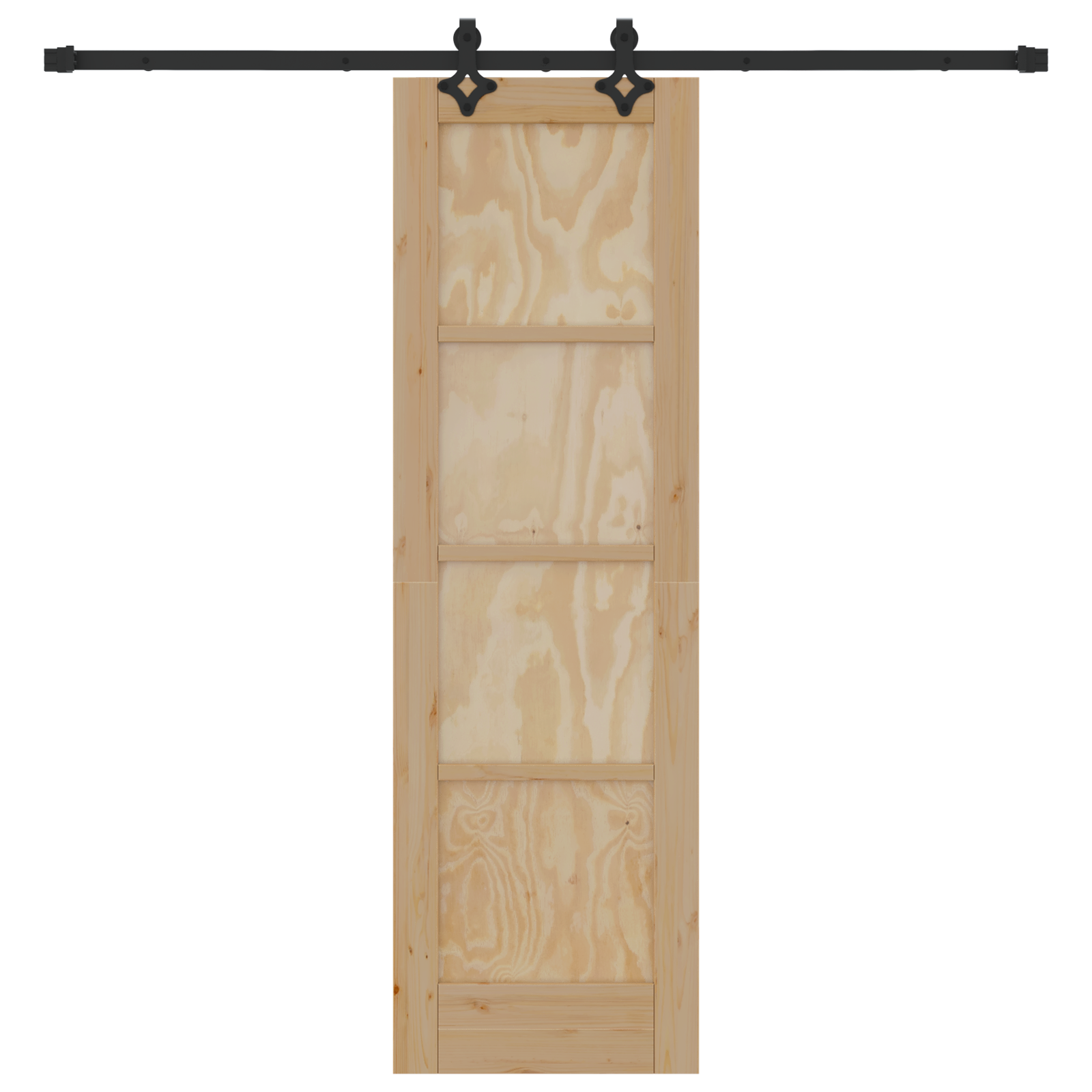 Sliding Door with Hardware Set 61x198.5 cm Solid Wood Pine - Image 4