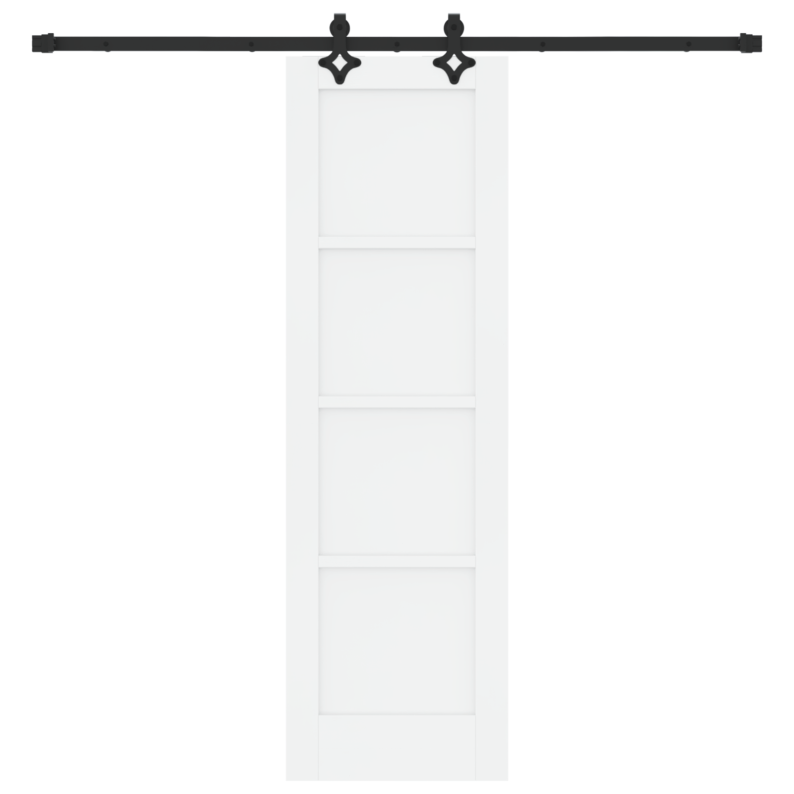 Sliding Door with Hardware Set White 61x198.5 cm Solid Wood Pine - Image 4