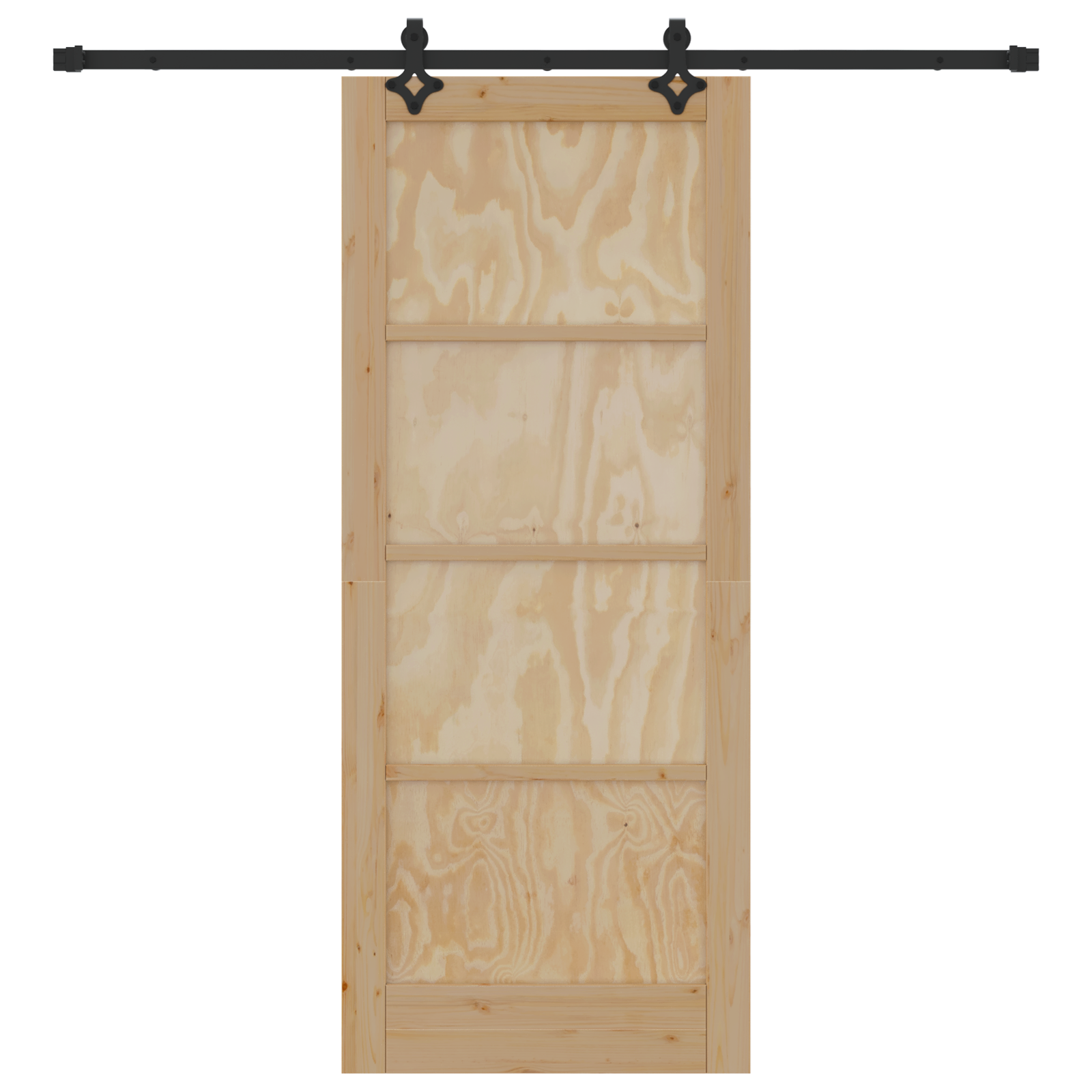 Sliding Door with Hardware Set 83x202 cm Solid Wood Pine - Image 4