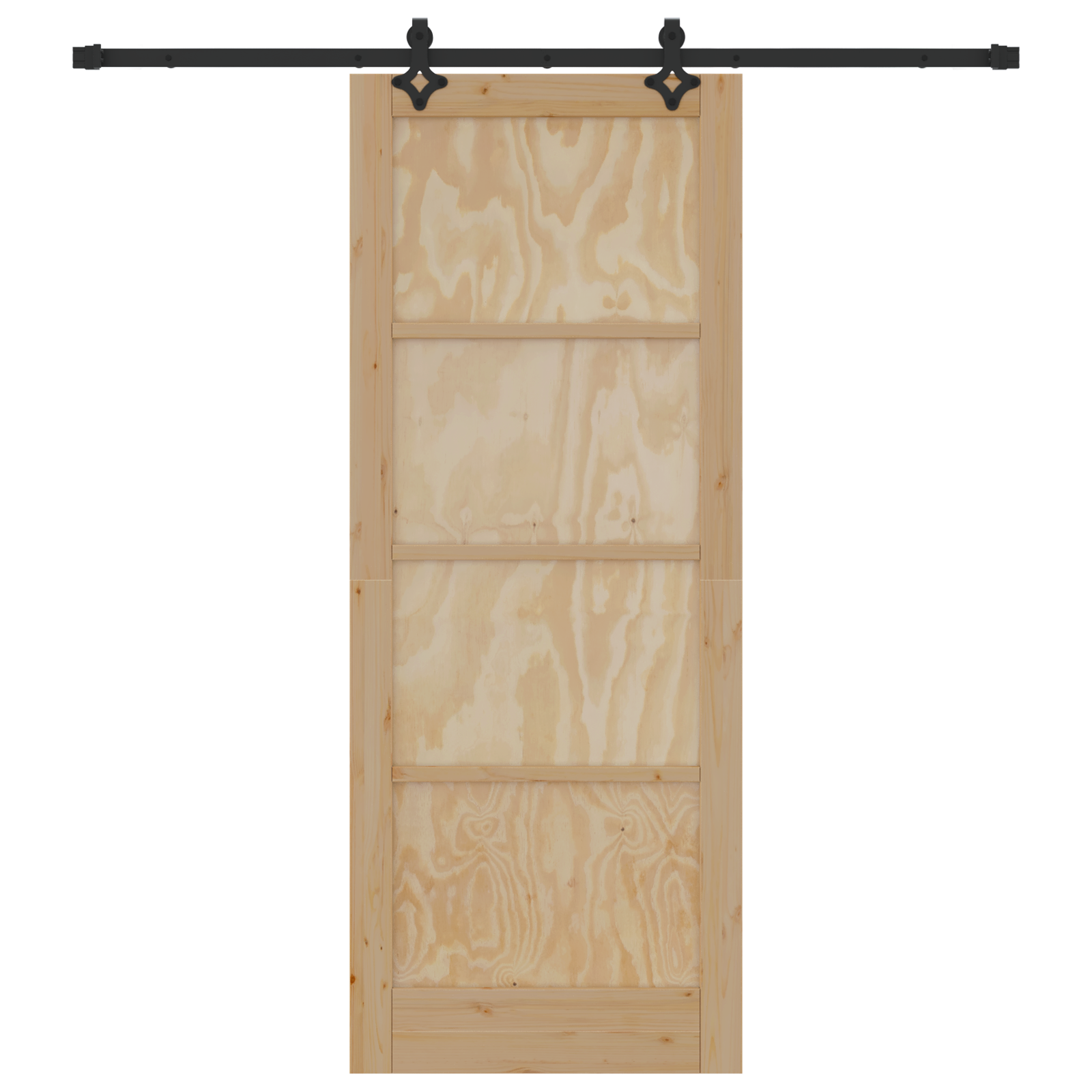 Sliding Door with Hardware Set 83x211 cm Solid Wood Pine - Image 4