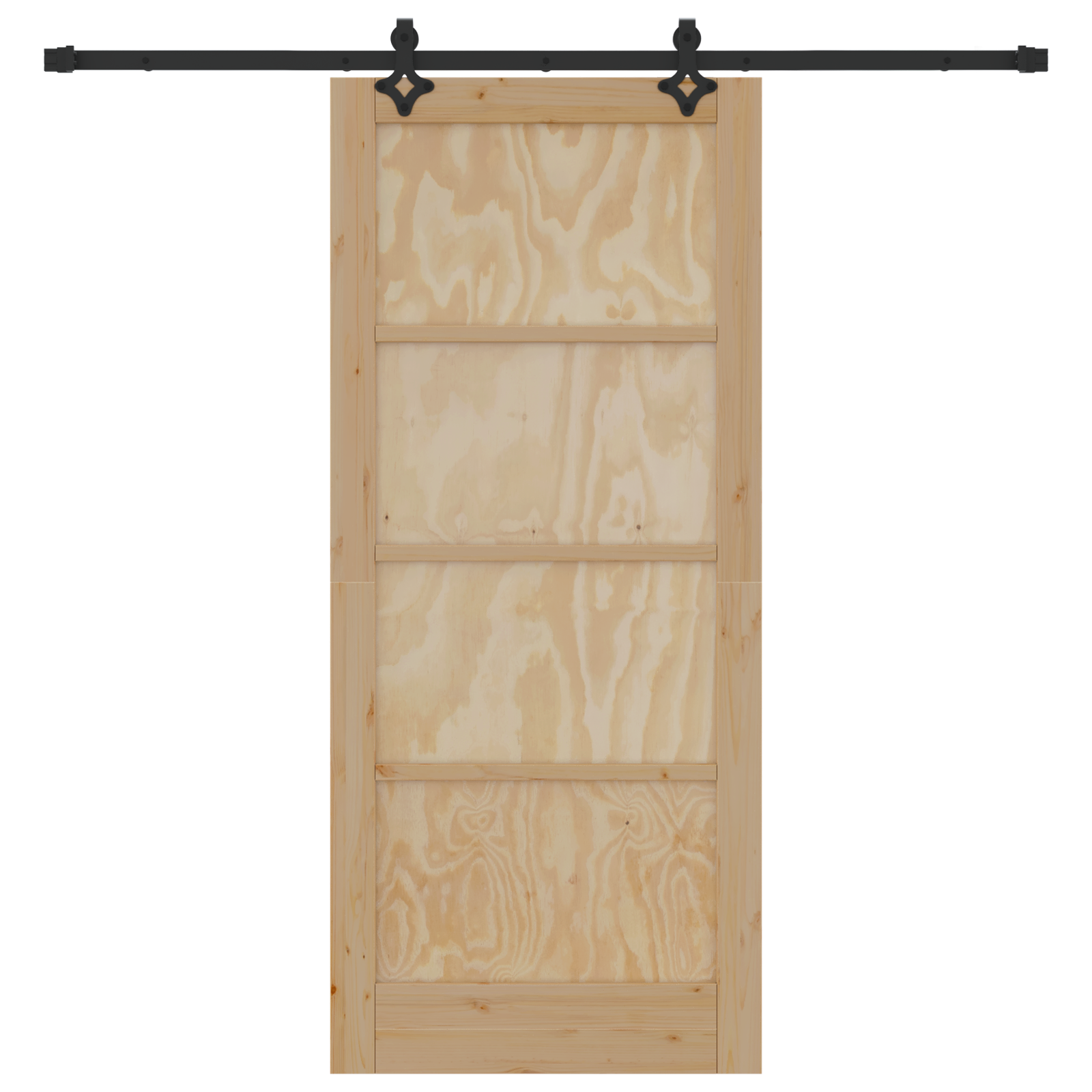 Sliding Door with Hardware Set 86x198.5 cm Solid Wood Pine - Image 4