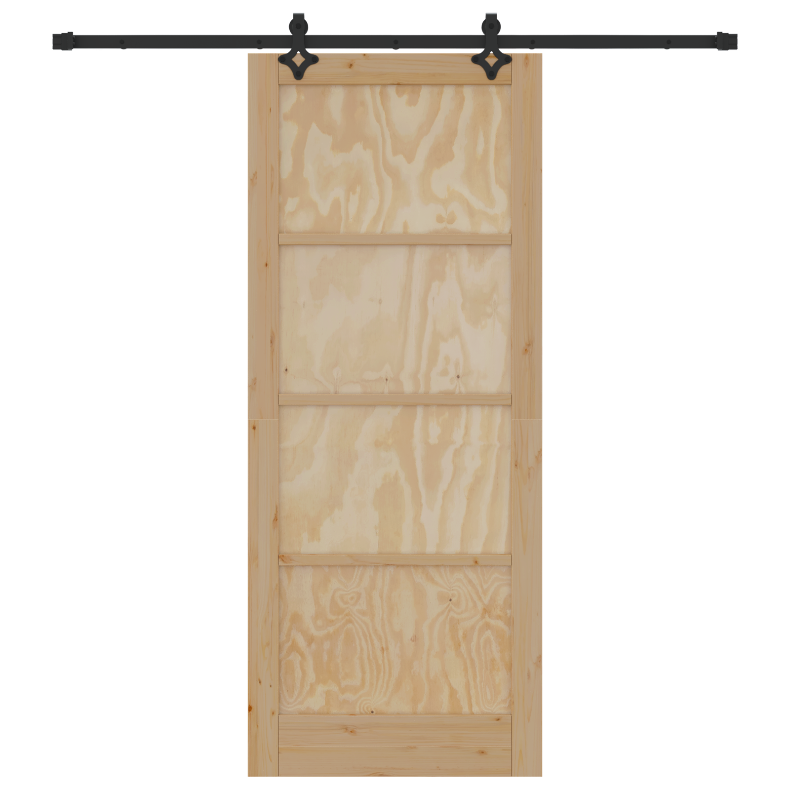 Sliding Door with Hardware Set 86x211 cm Solid Wood Pine - Image 4