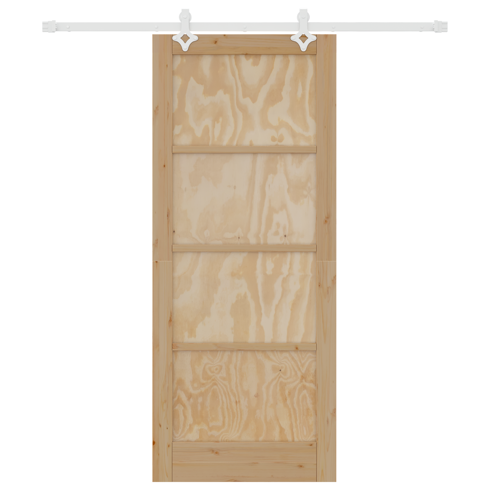 Sliding Door with Hardware Set 83x202 cm Solid Wood Pine - Image 4