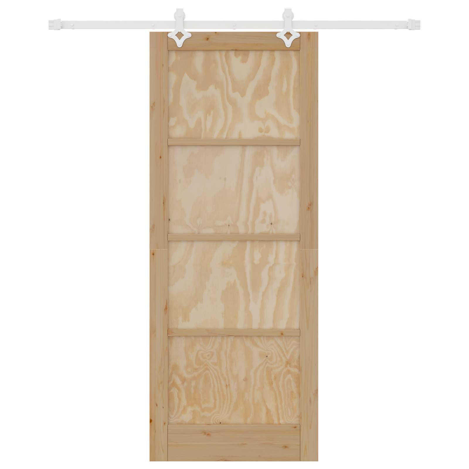 Sliding Door with Hardware Set 83x211 cm Solid Wood Pine - Image 4