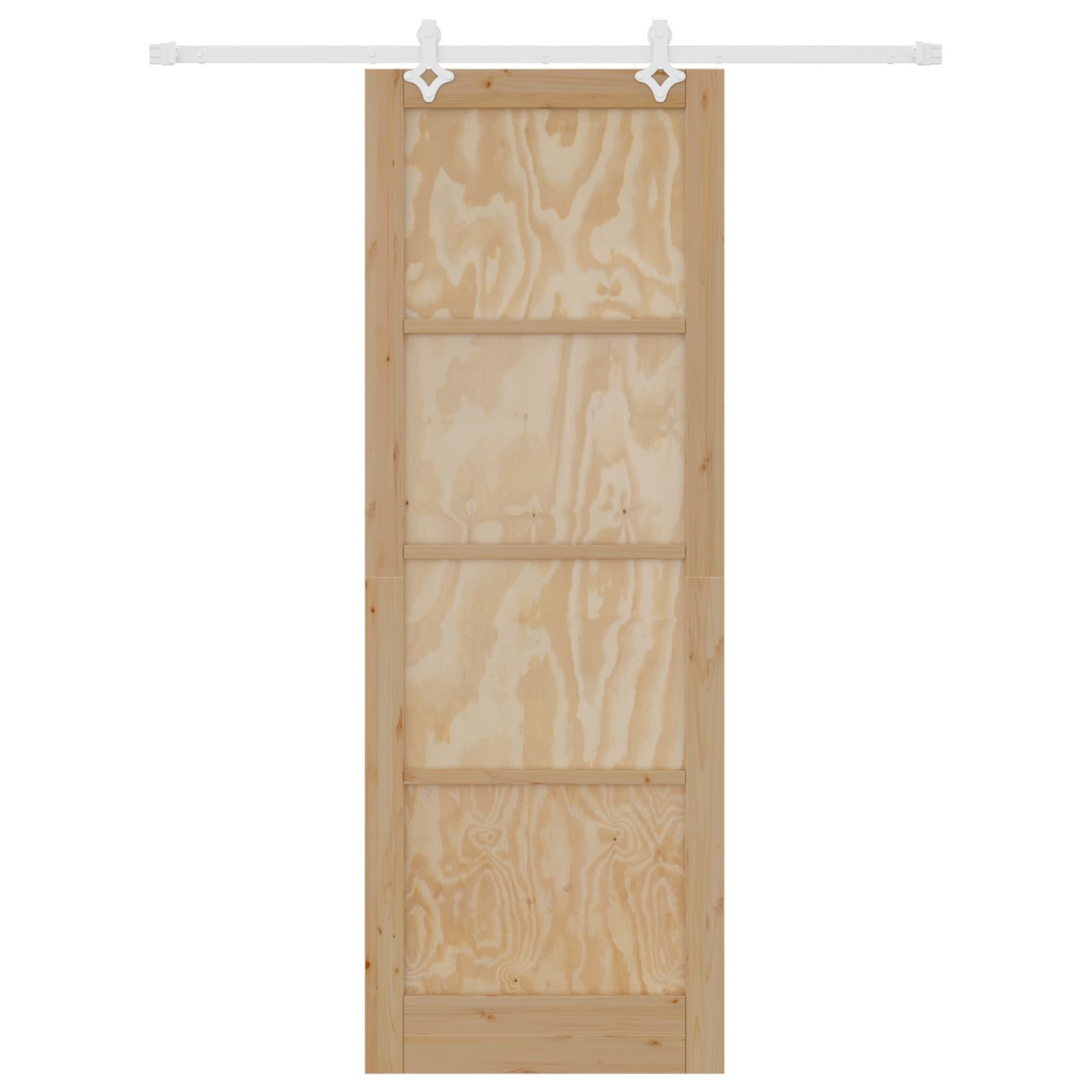 Sliding Door with Hardware Set 83x232 cm Solid Wood Pine - Image 4