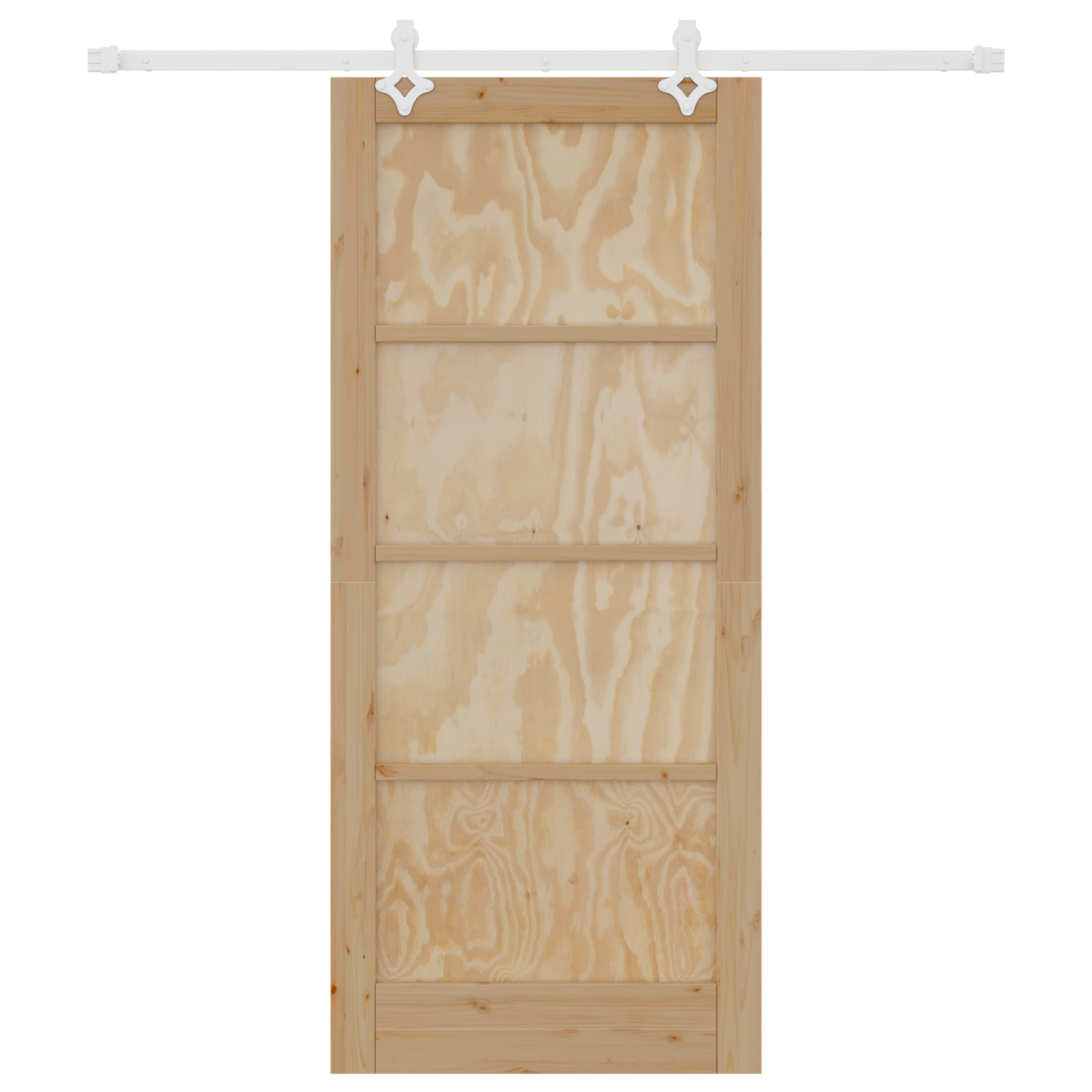 Sliding Door with Hardware Set 86x198.5 cm Solid Wood Pine - Image 4