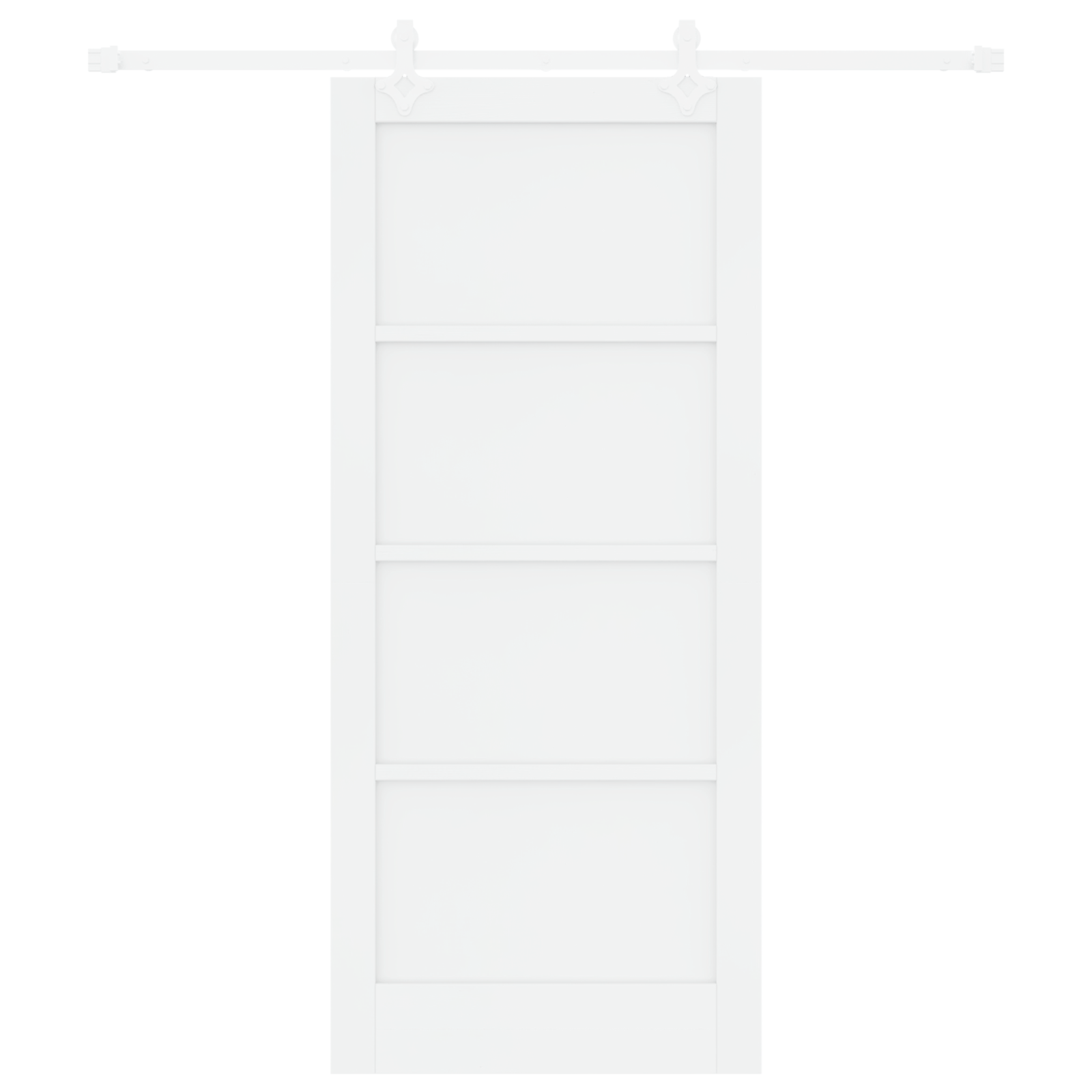Sliding Door with Hardware Set White 86x198.5 cm Solid Wood Pine - Image 4