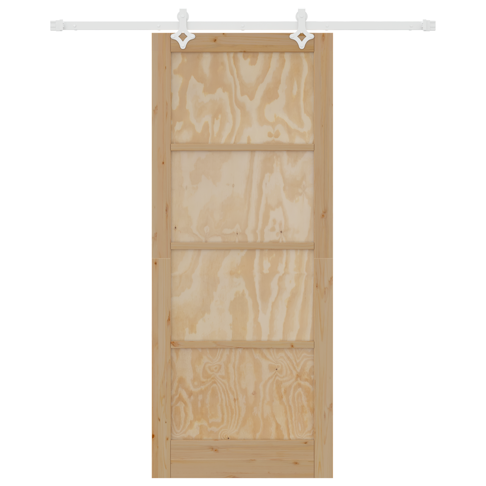 Sliding Door with Hardware Set 86x211 cm Solid Wood Pine - Image 4